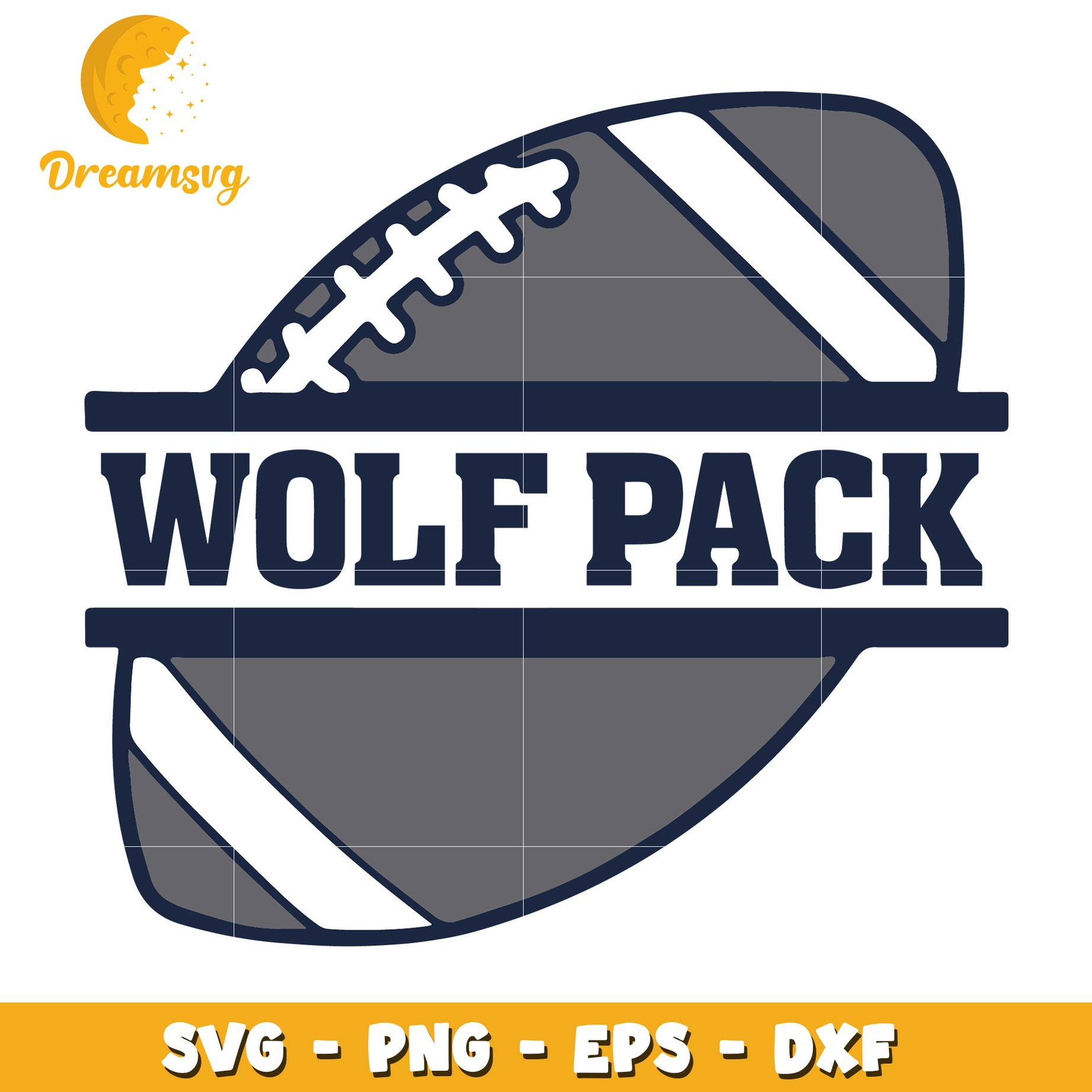 Wolf Pack Football SVG Cut File