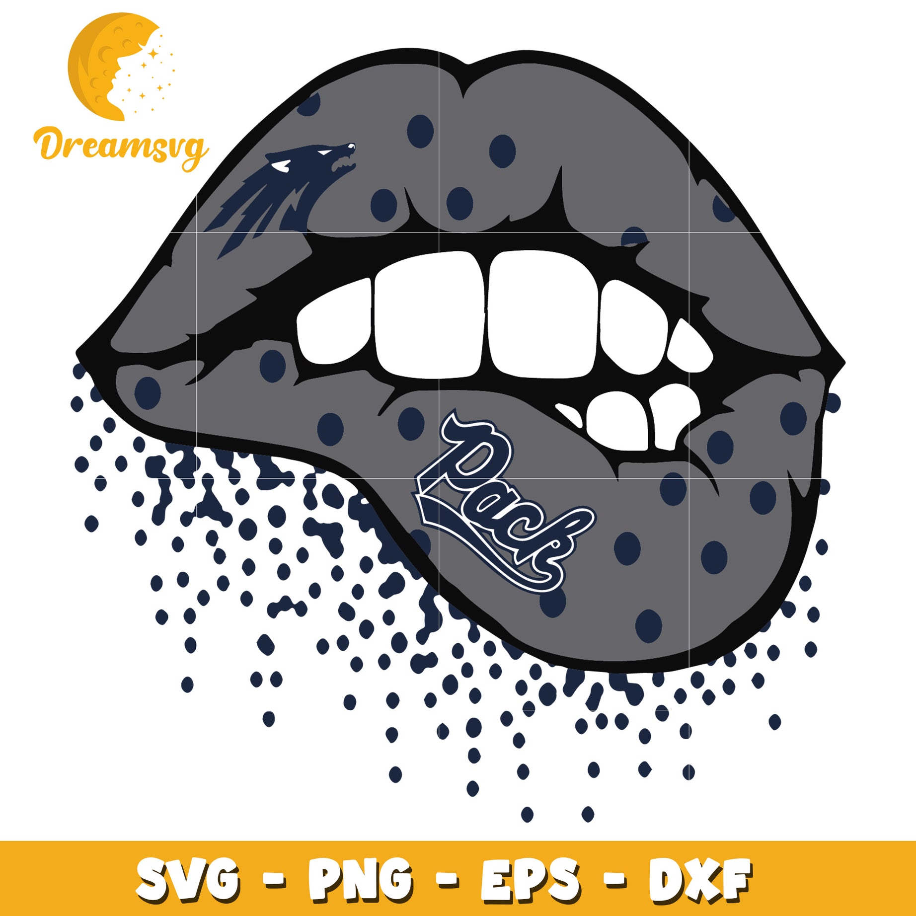 Wolf Pack Lips SVG Cut File