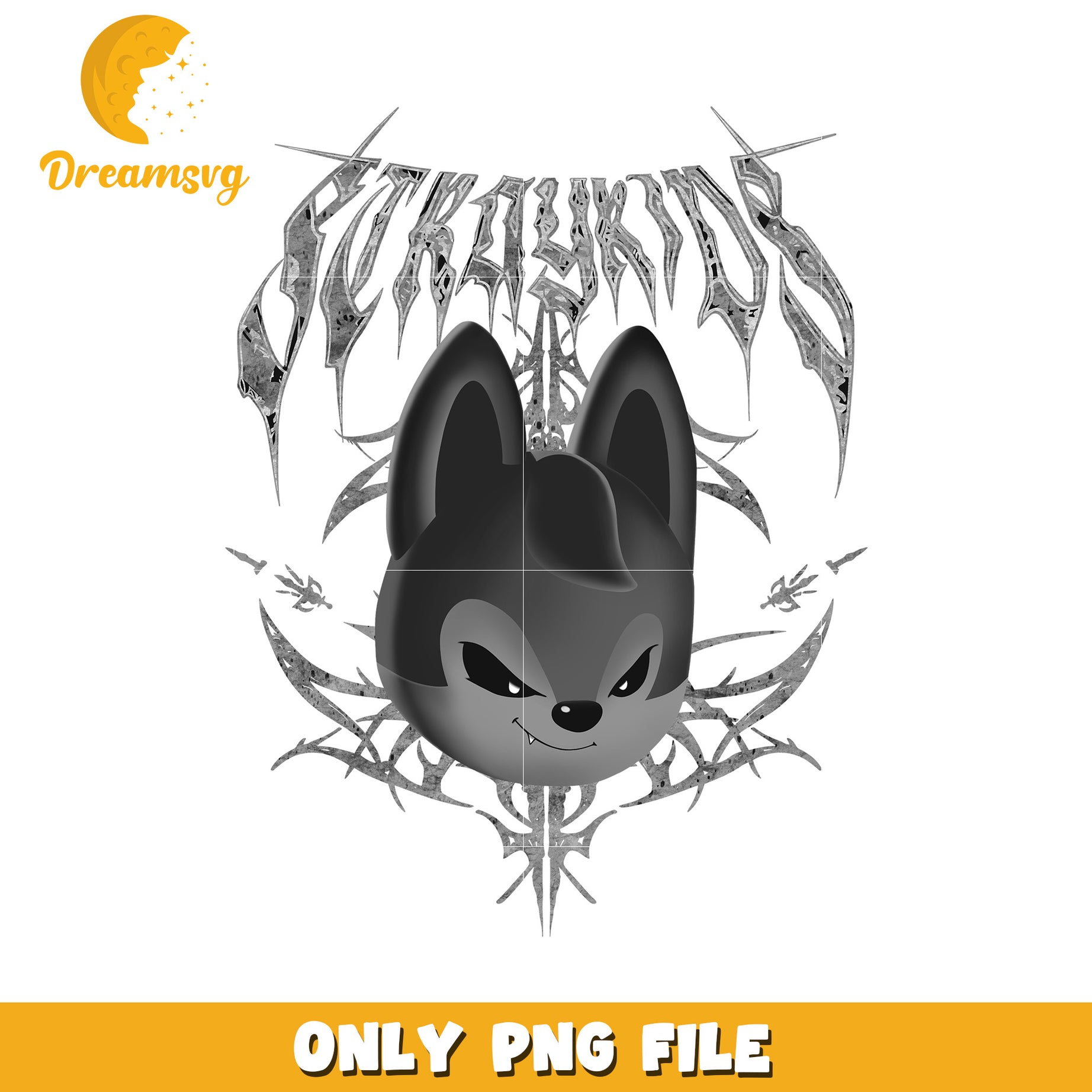 Wolf black labubu design png, labubu toys png, cute labubu png