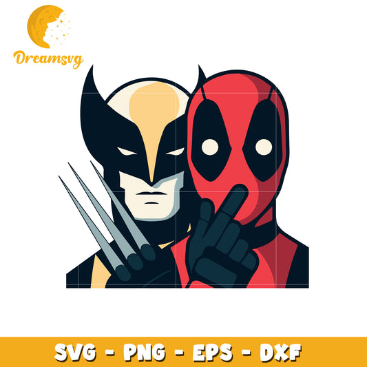 Wolverine Deadpool SVG Cut File