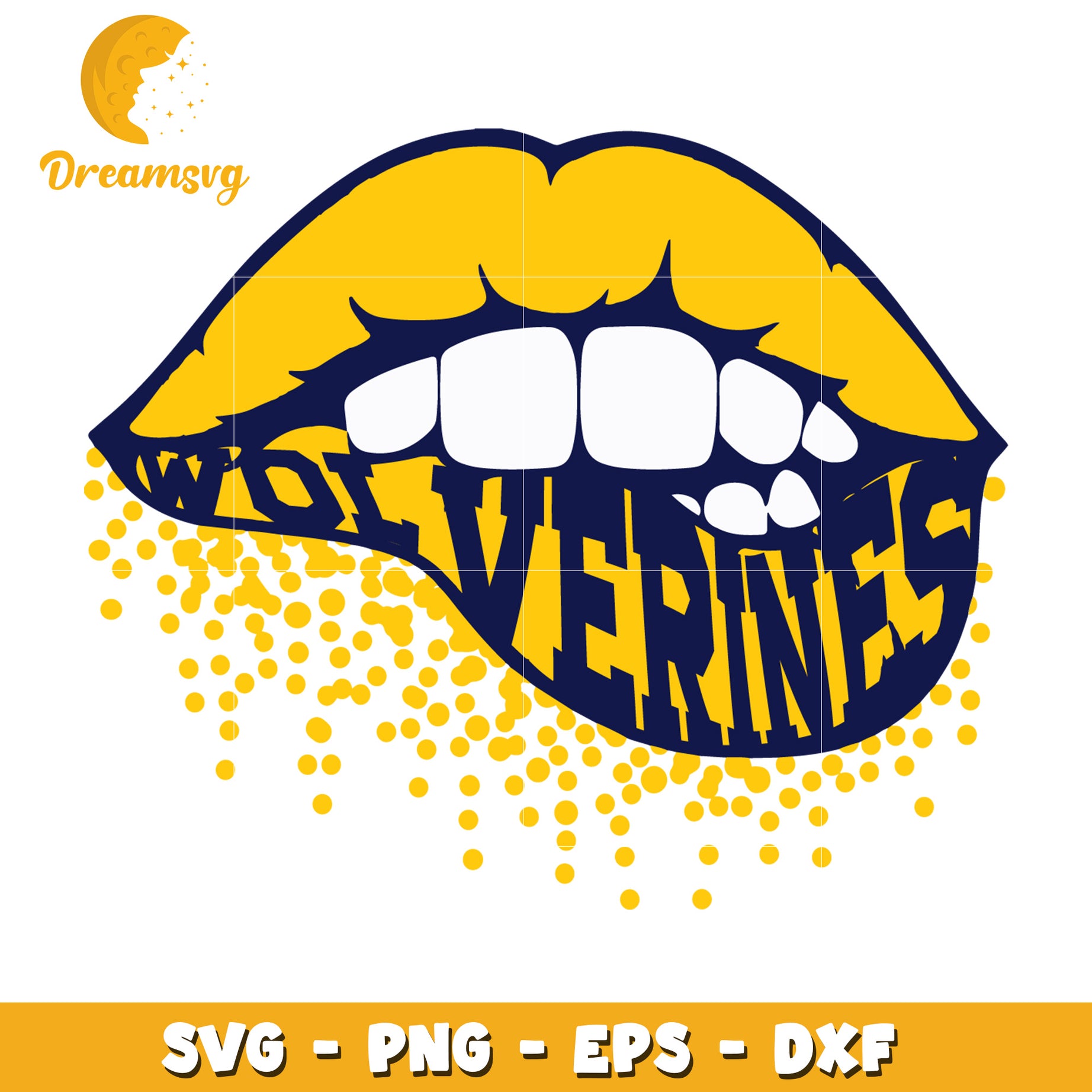 Wolverine Lips SVG Cut File PNG EPS DXF