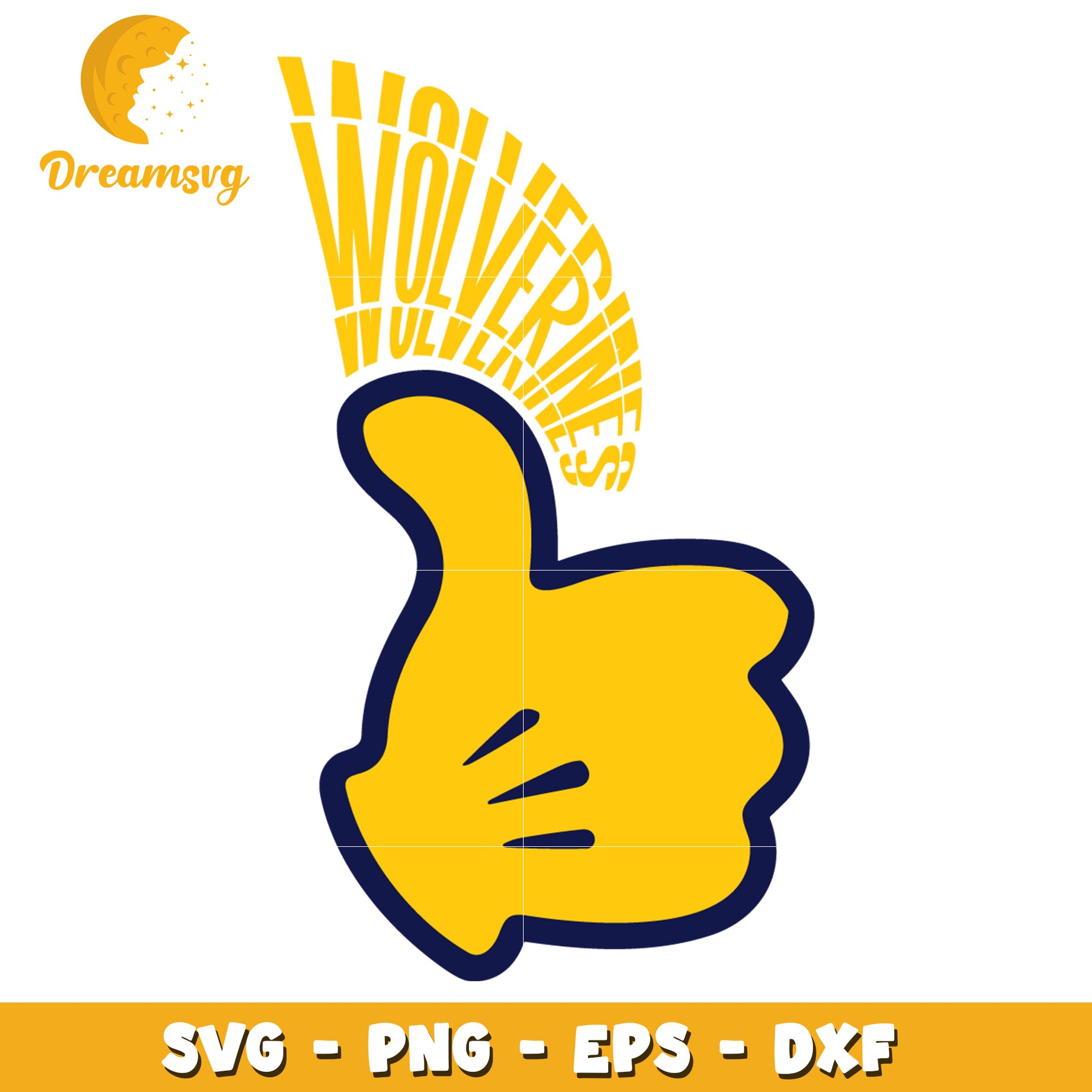 Wolverine Thumbs Up SVG PNG EPS DXF