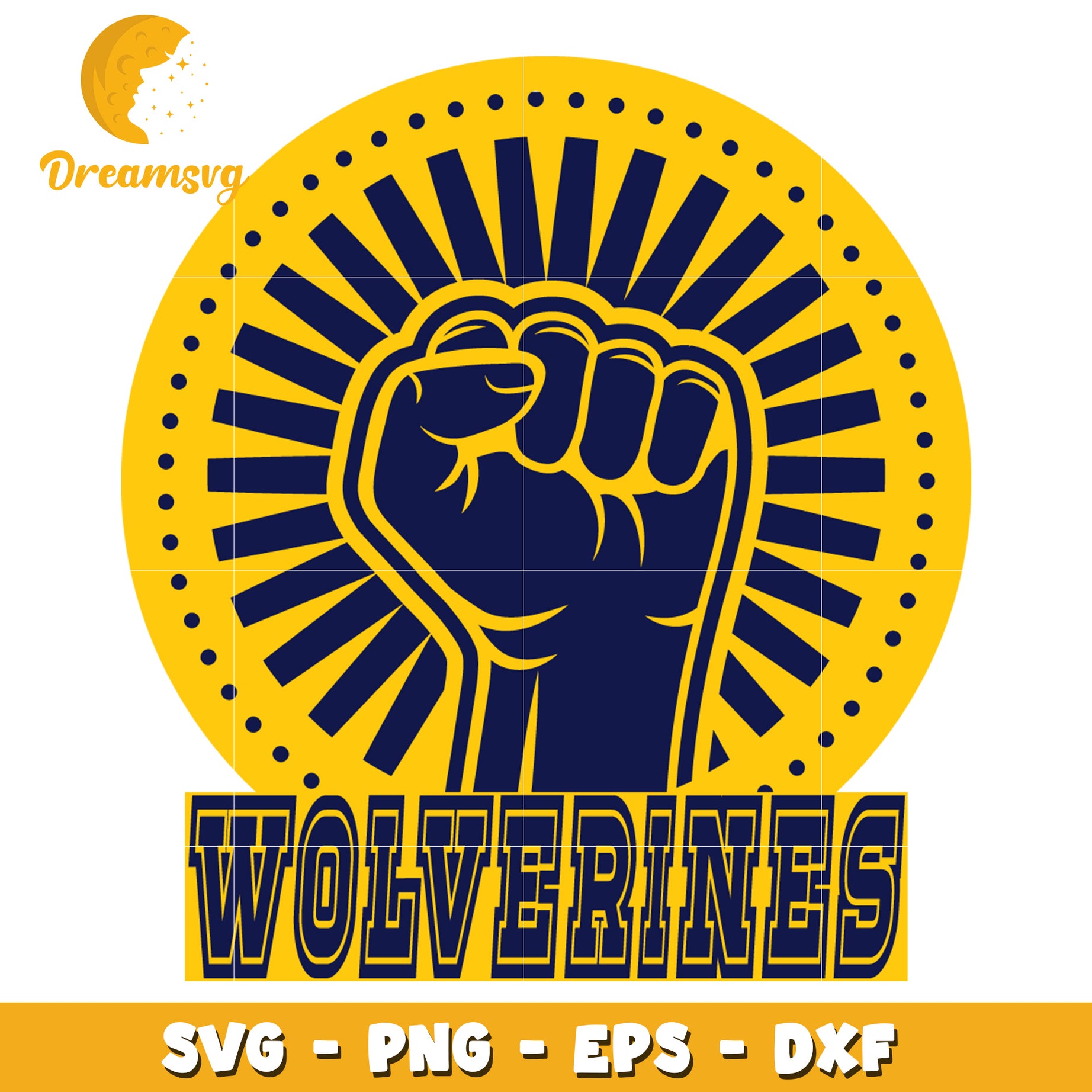 Wolverines Fist SVG PNG EPS DXF