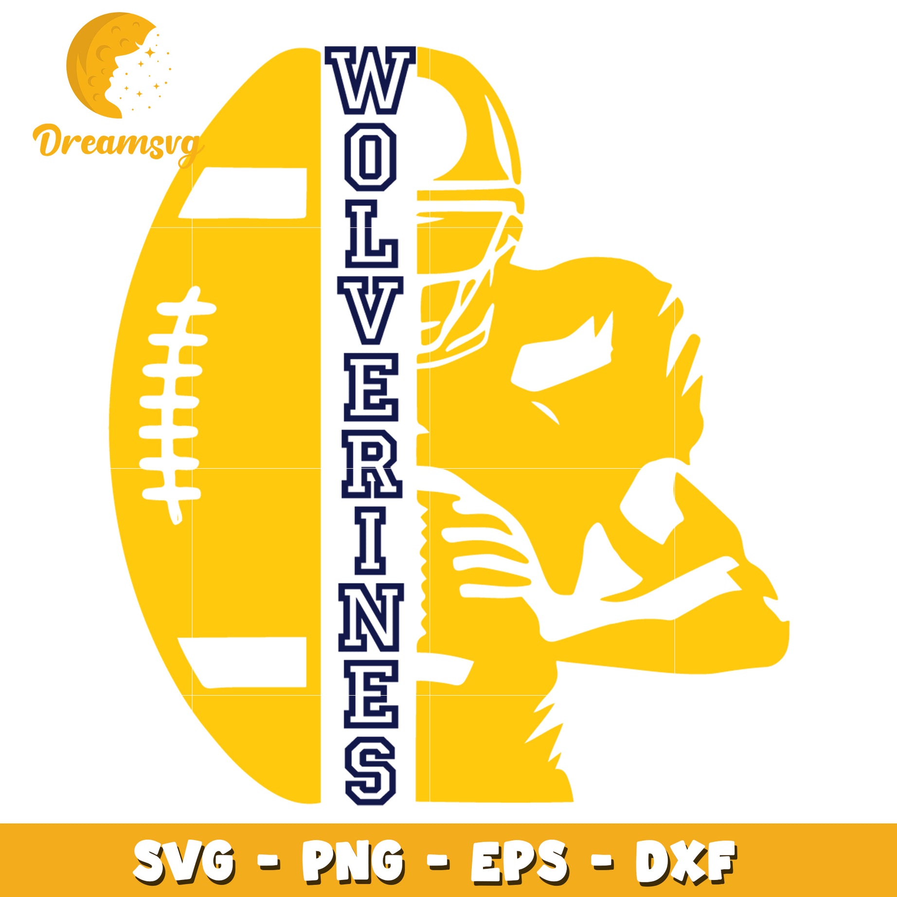 Wolverines Football SVG Cut File