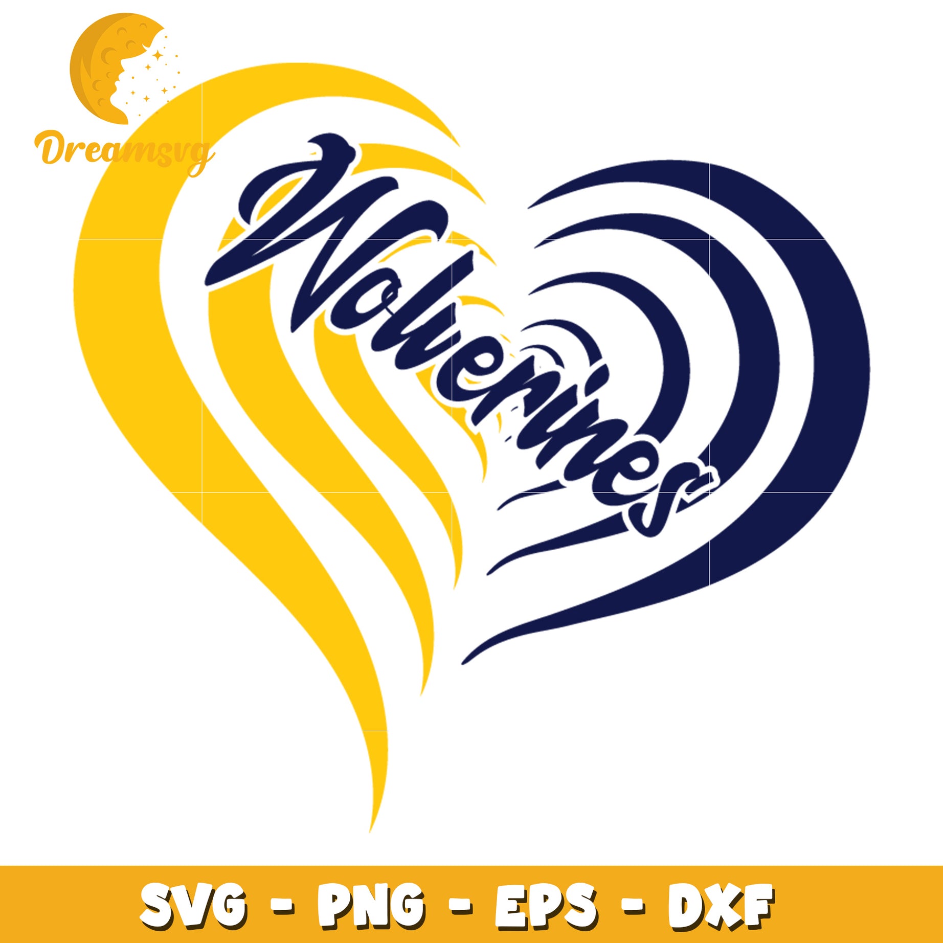 Wolverines Heart Design SVG for Sports and Team Spirit Crafts