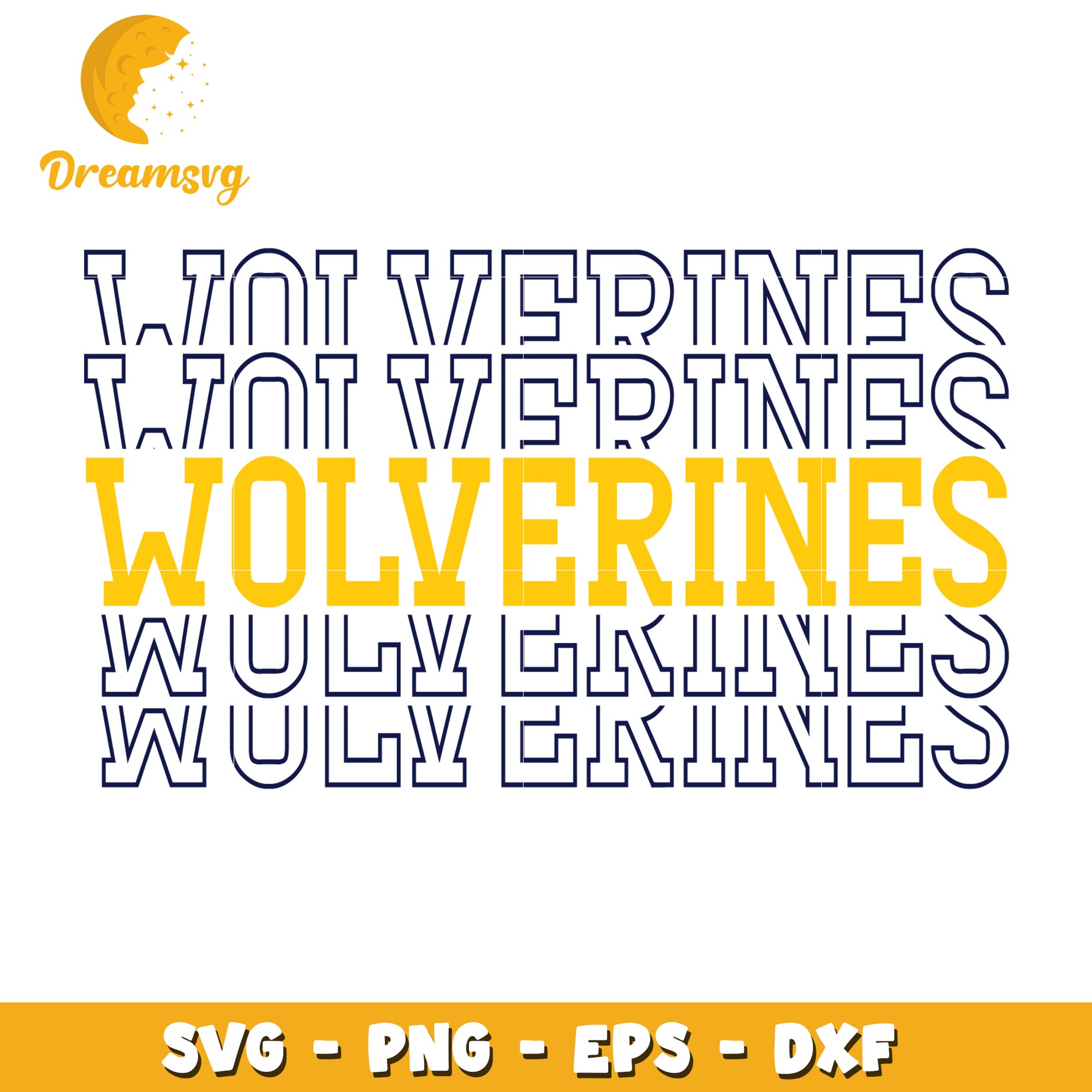 Wolverines SVG Cut File PNG EPS DXF