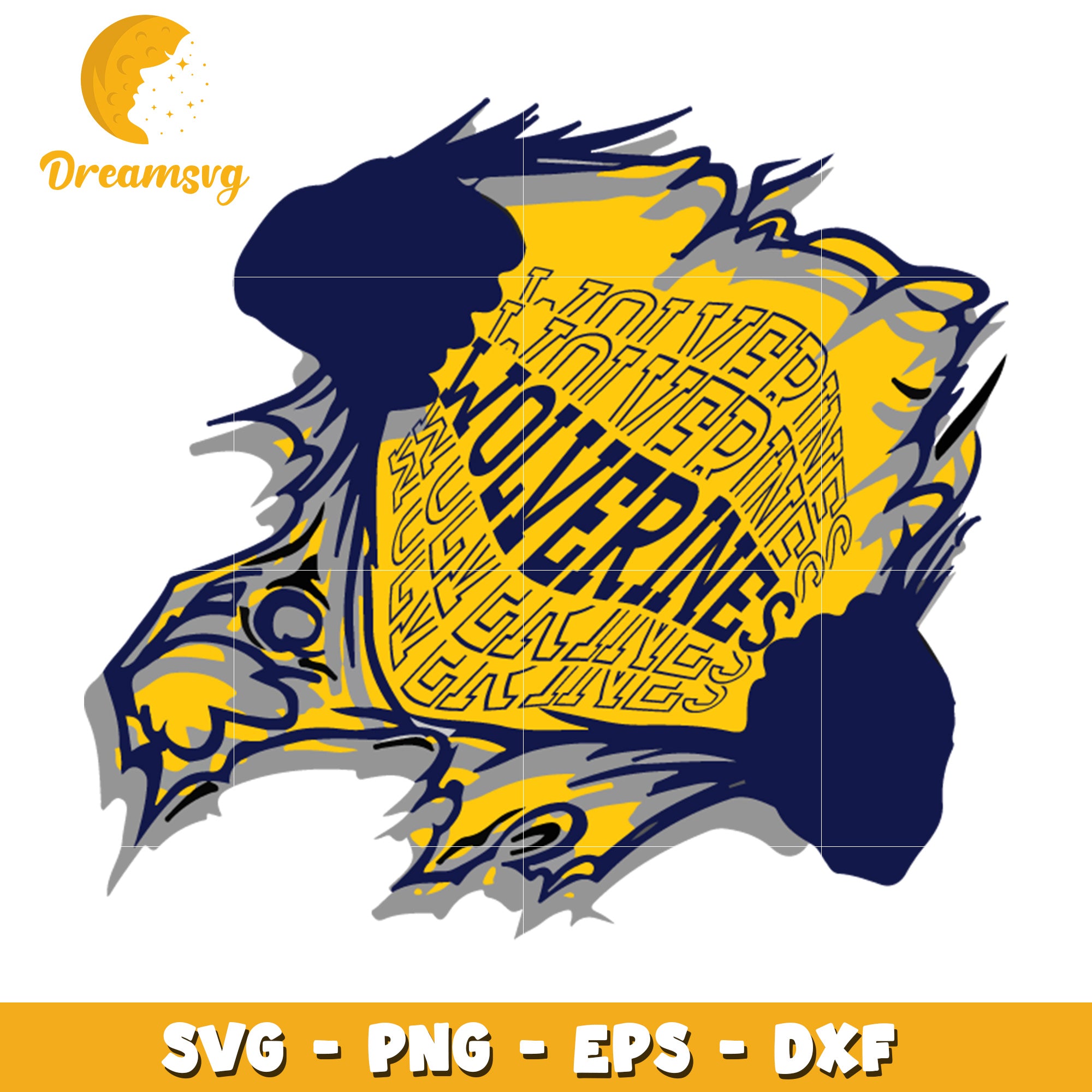 Wolverines SVG Design for Sports Teams and Craft Projects