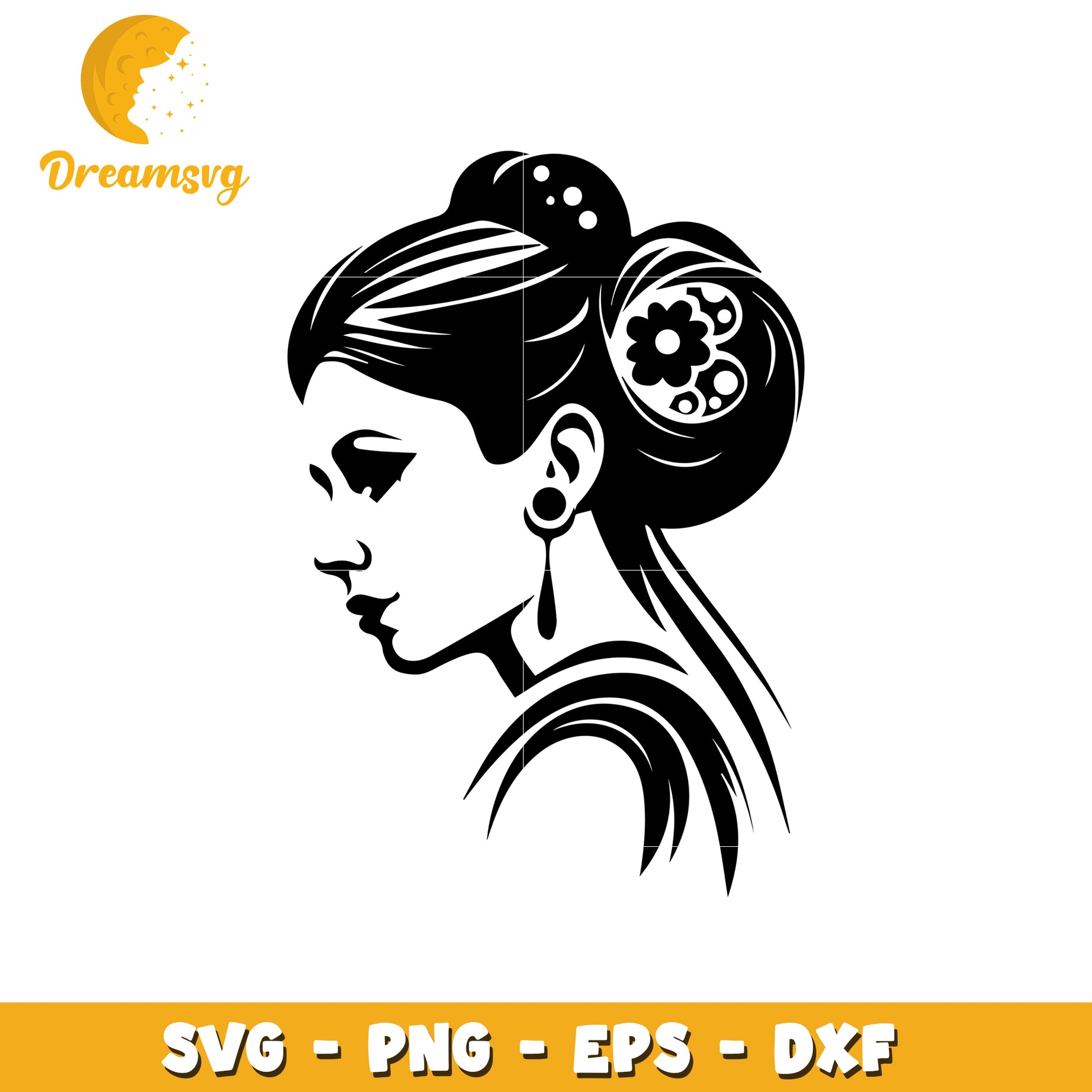 Woman Profile SVG Cut File