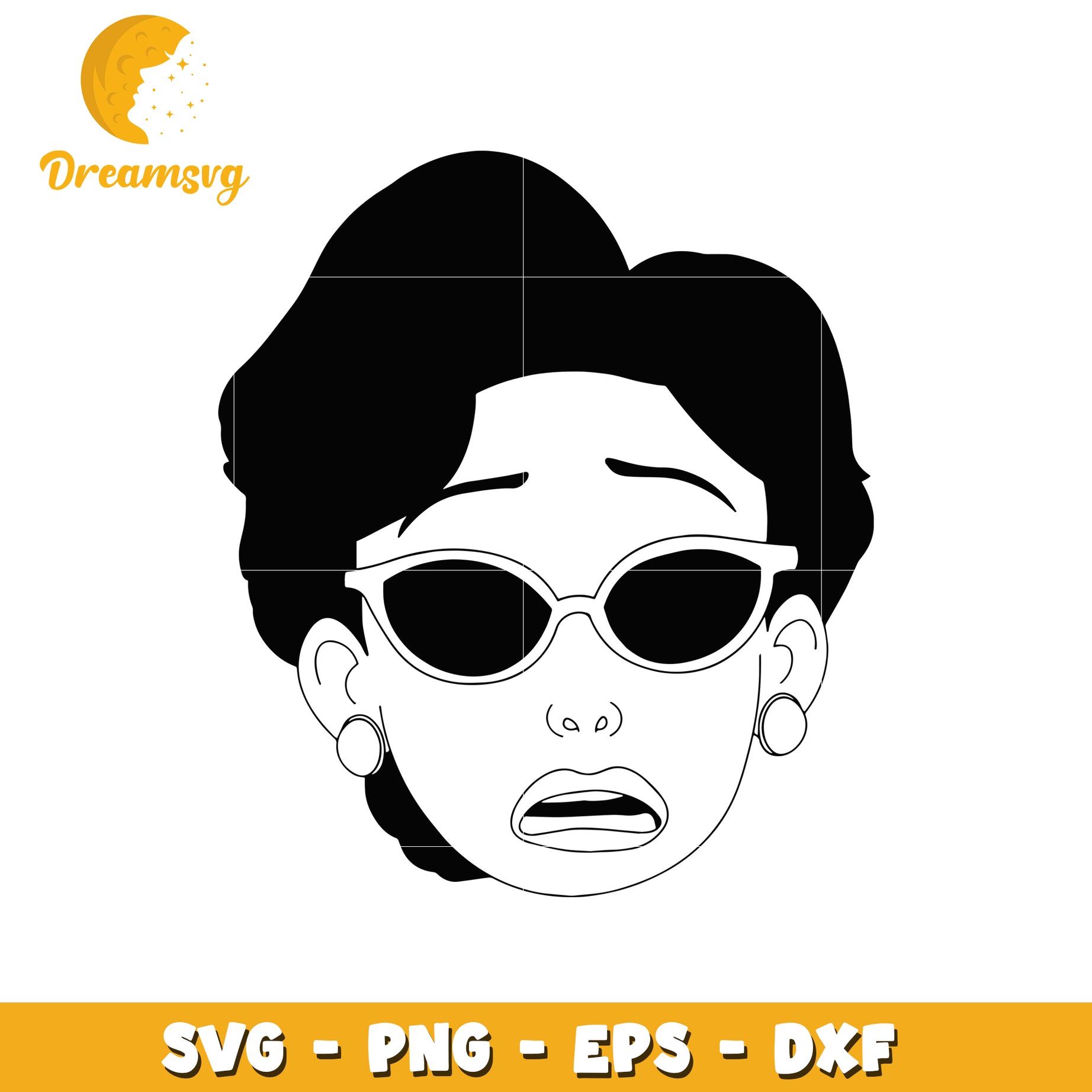 Woman Sunglasses SVG Cut File