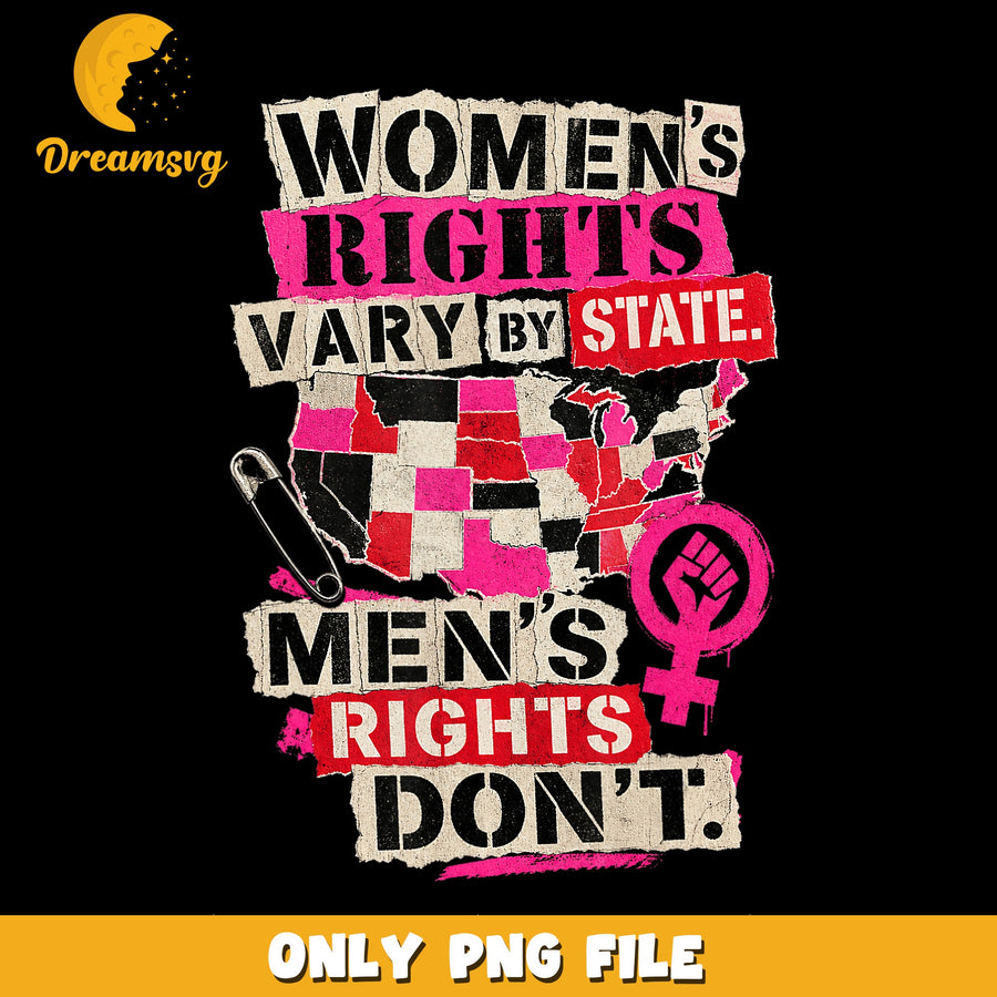 Women's Rights Art PNG, State Variance Design, Feminism