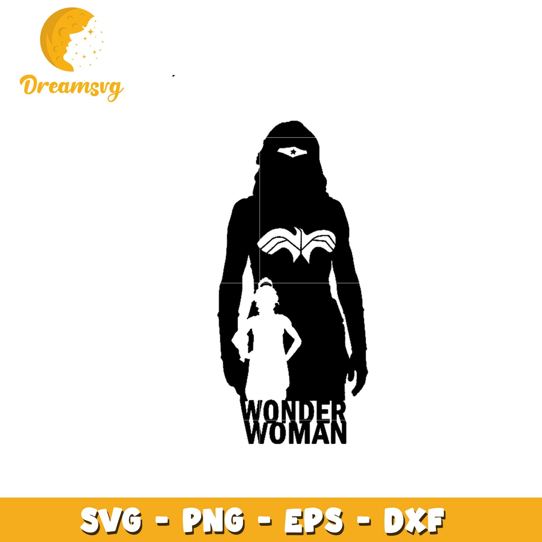 Wonder Woman Silhouette SVG Cut File