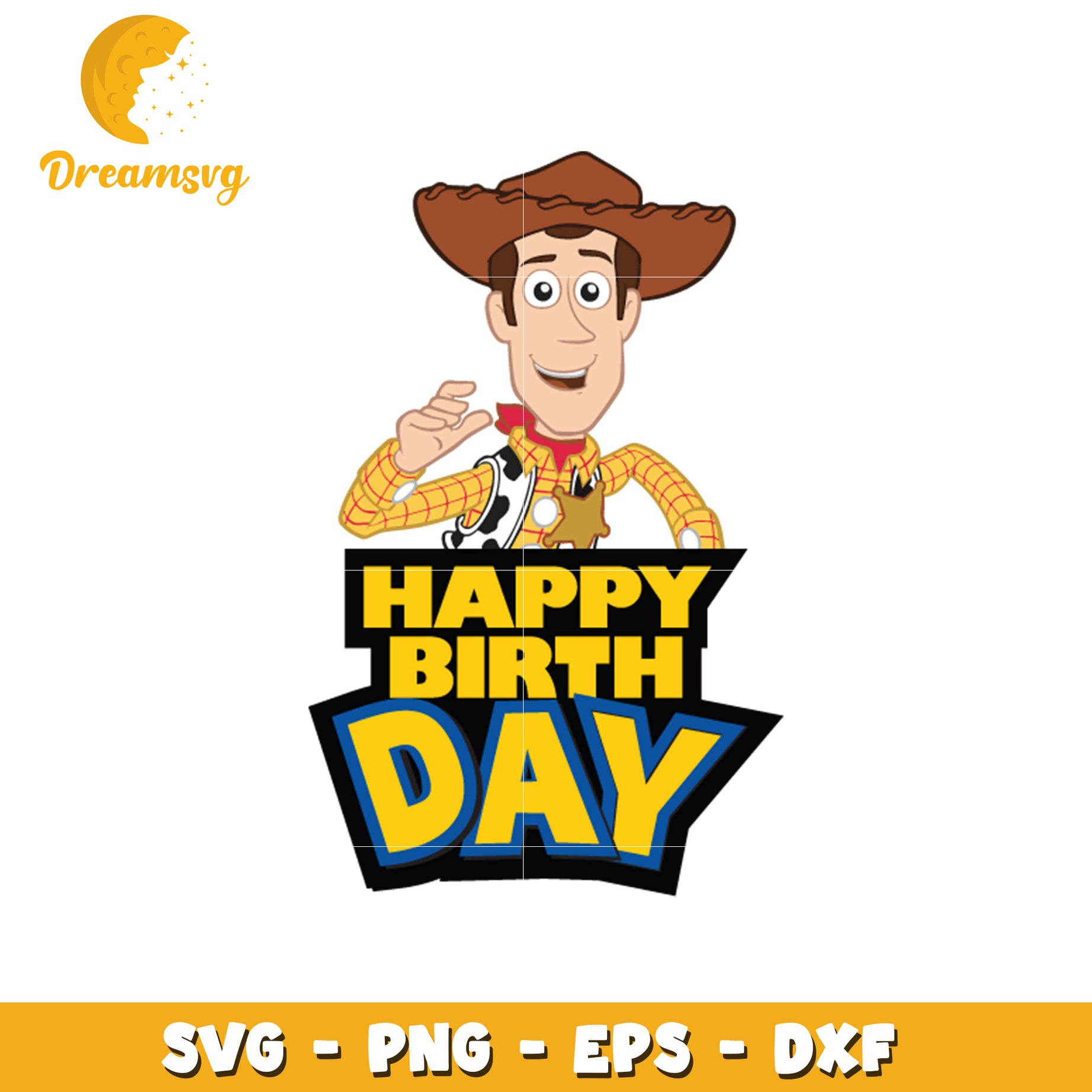 Woody Birthday SVG PNG EPS DXF