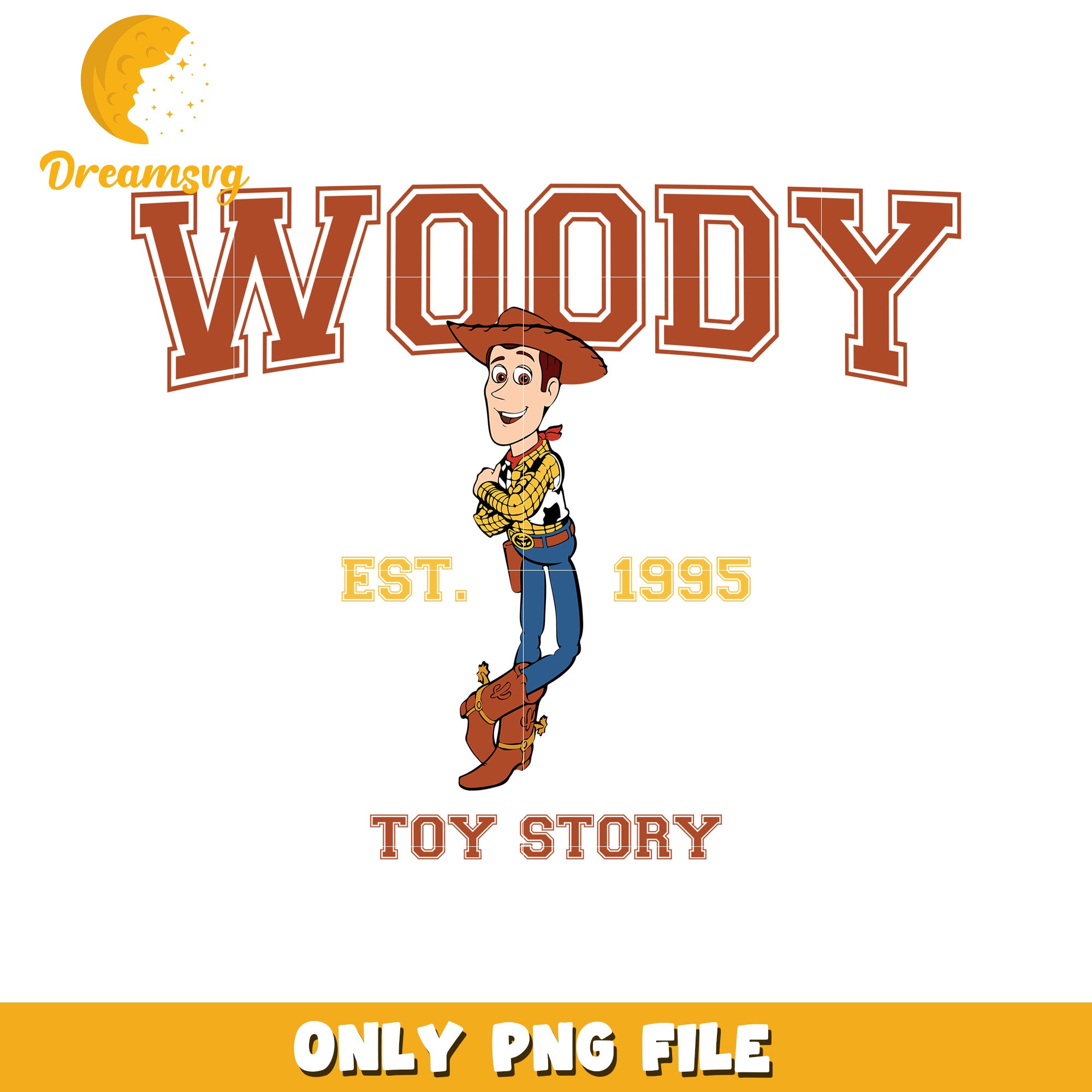 Woody Cartoon Toy Story PNG Digital Download Image