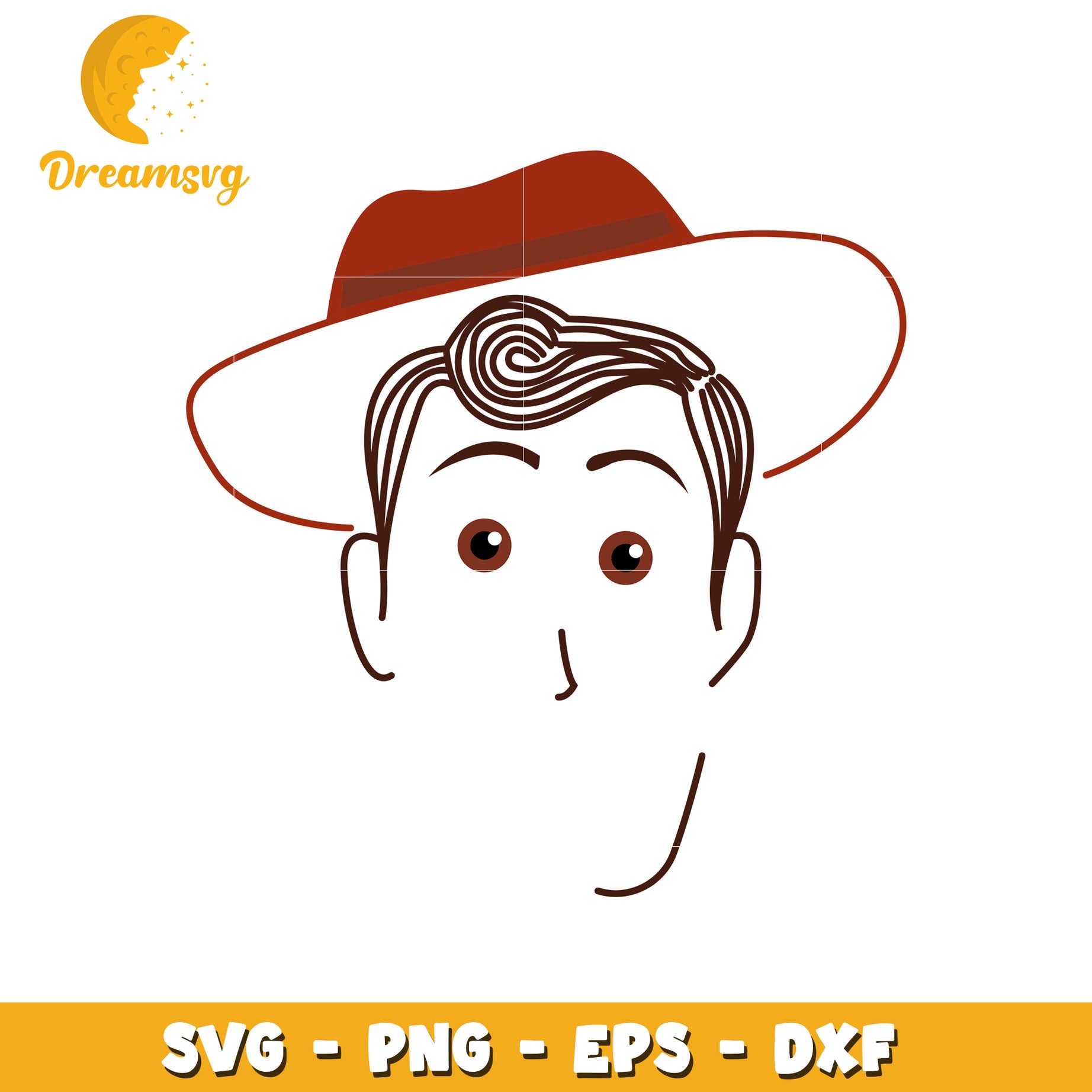 Woody SVG Cut File PNG EPS DXF