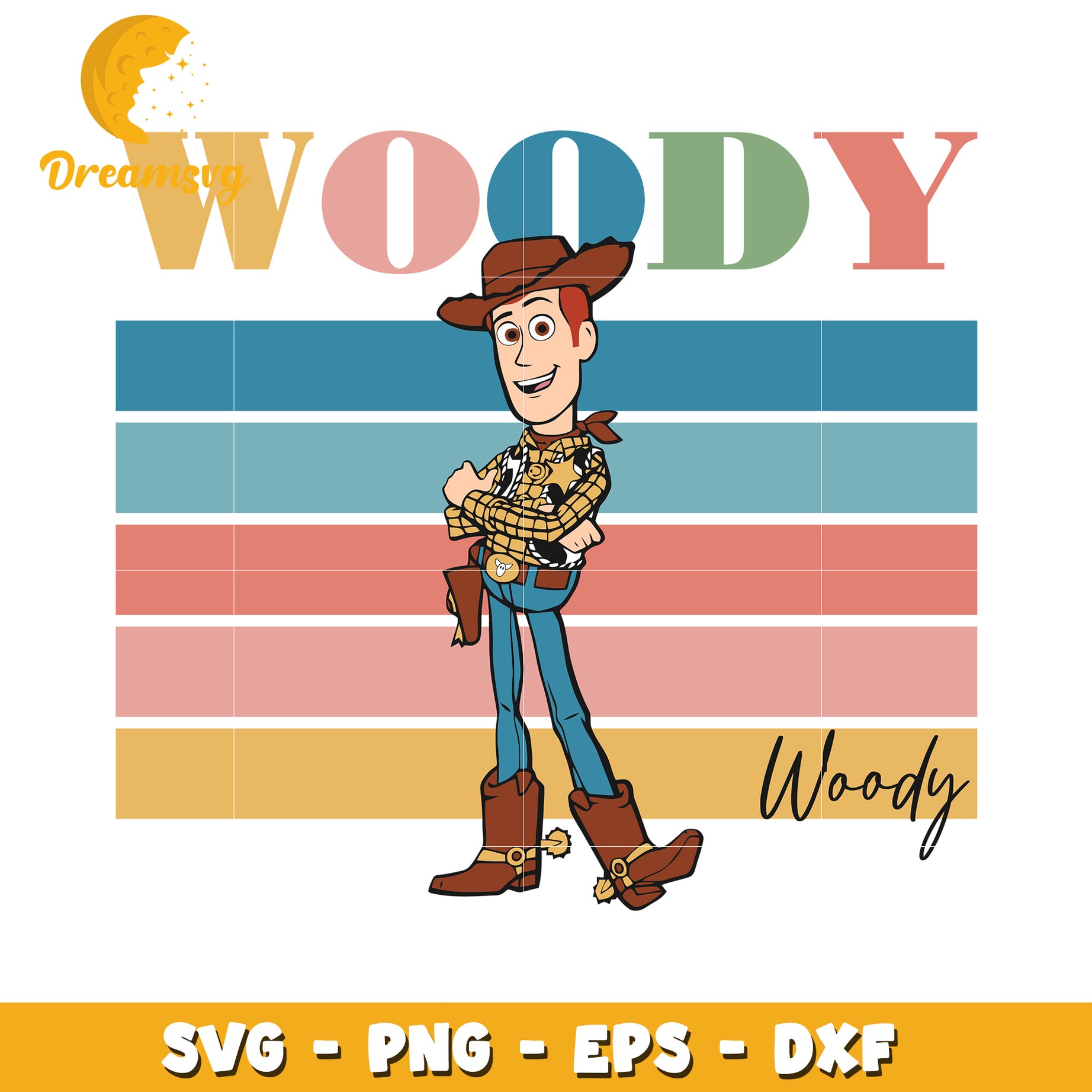 Woody SVG PNG EPS DXF Cut File