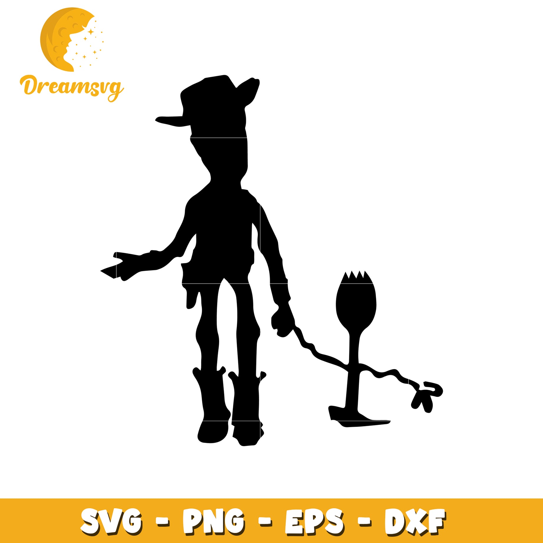 Woody Silhouette SVG Cut File