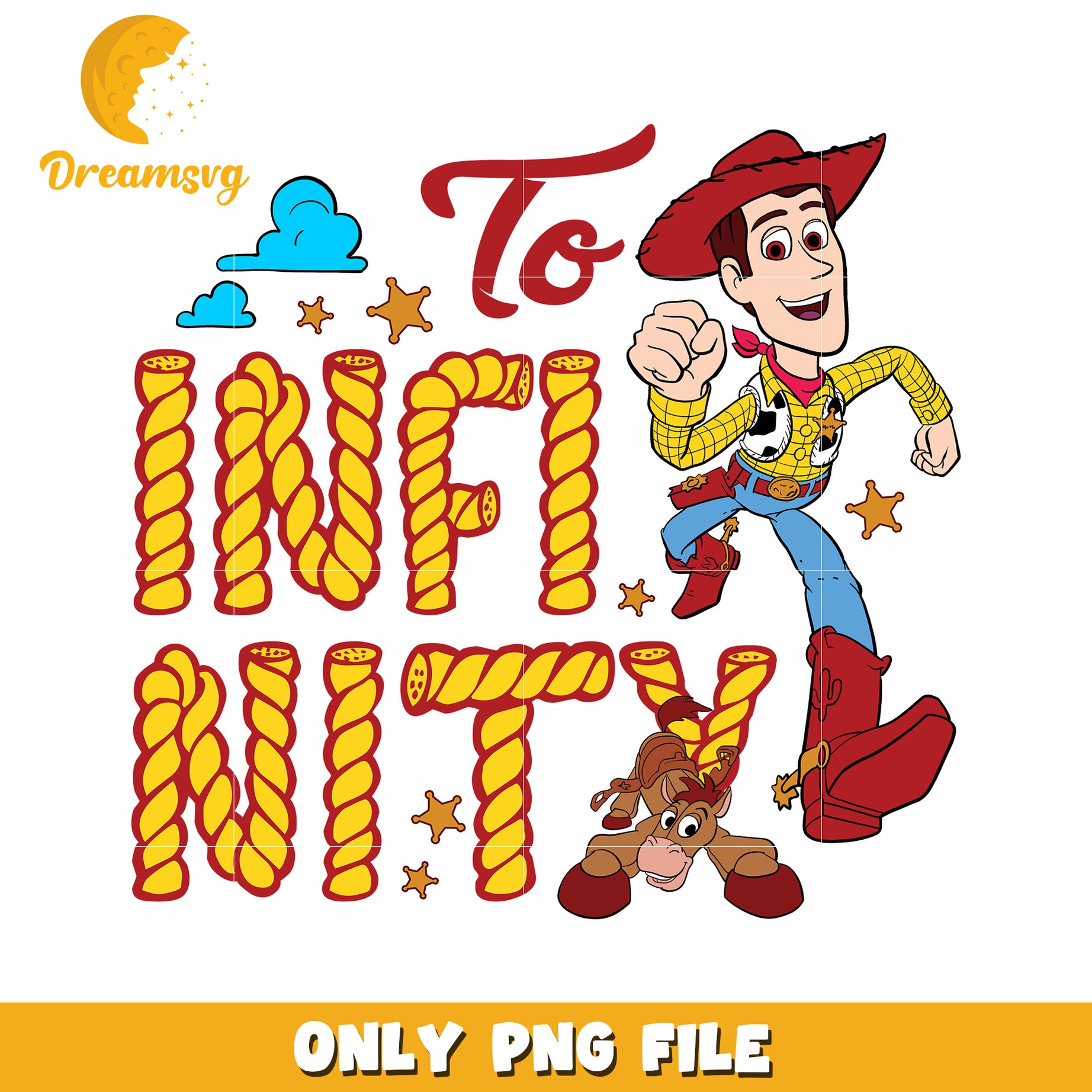 Woody and Friends To Infinity PNG Digital Download File