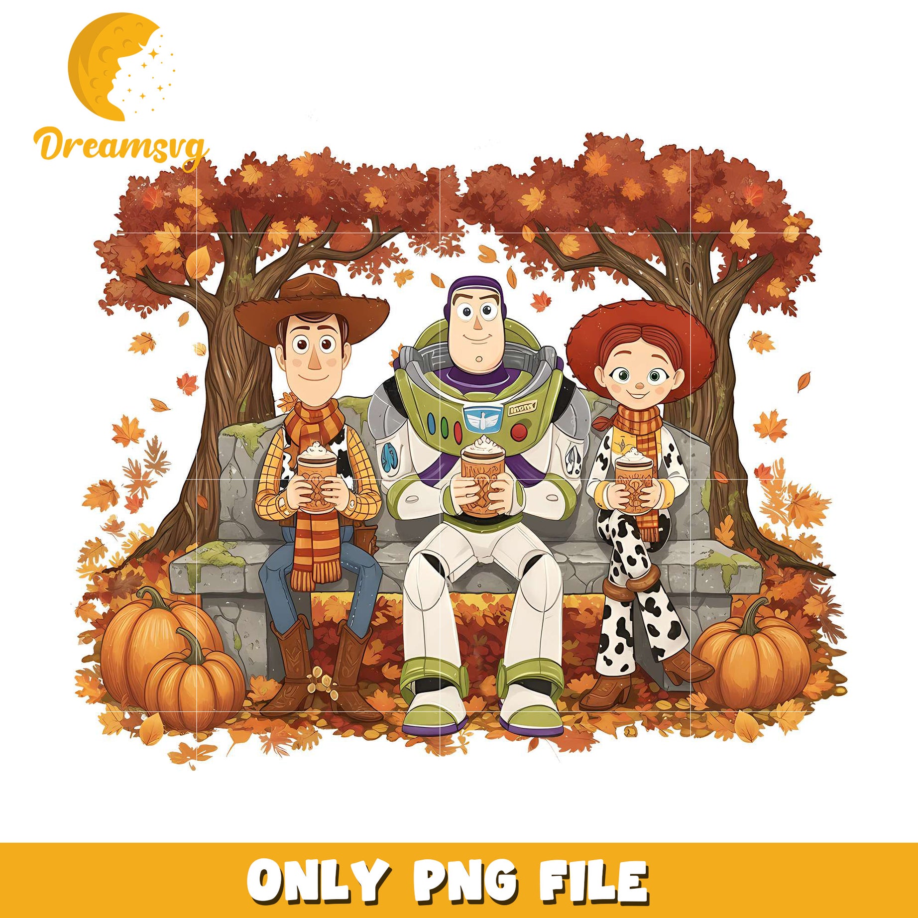 Woody buzz and jessie fall png, halloween eve​​ png, halloween ends​ png