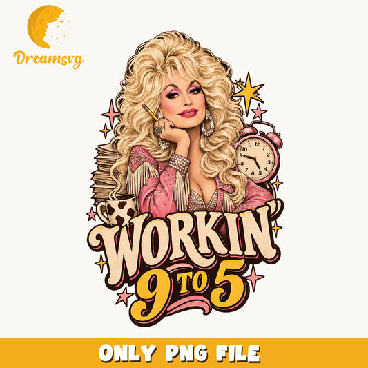 Working 9 To 5 Dolly Parton, Blonde Voluminous Hair Pink Outfit