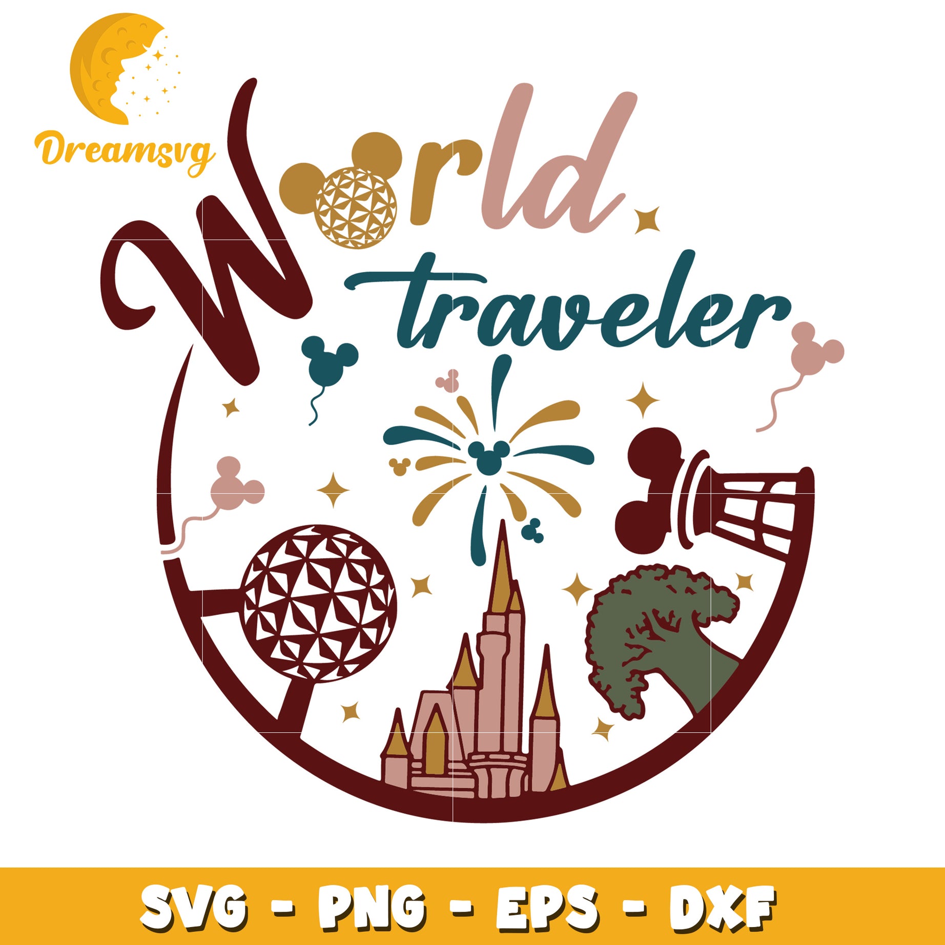 World Traveler SVG Cut File