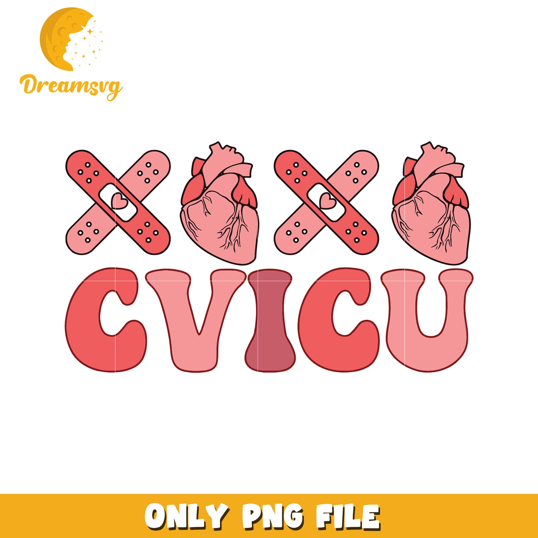 XOXO CVICU PNG Heart Design