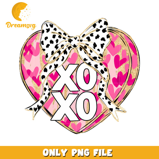 XOXO Heart PNG Valentines Day Design