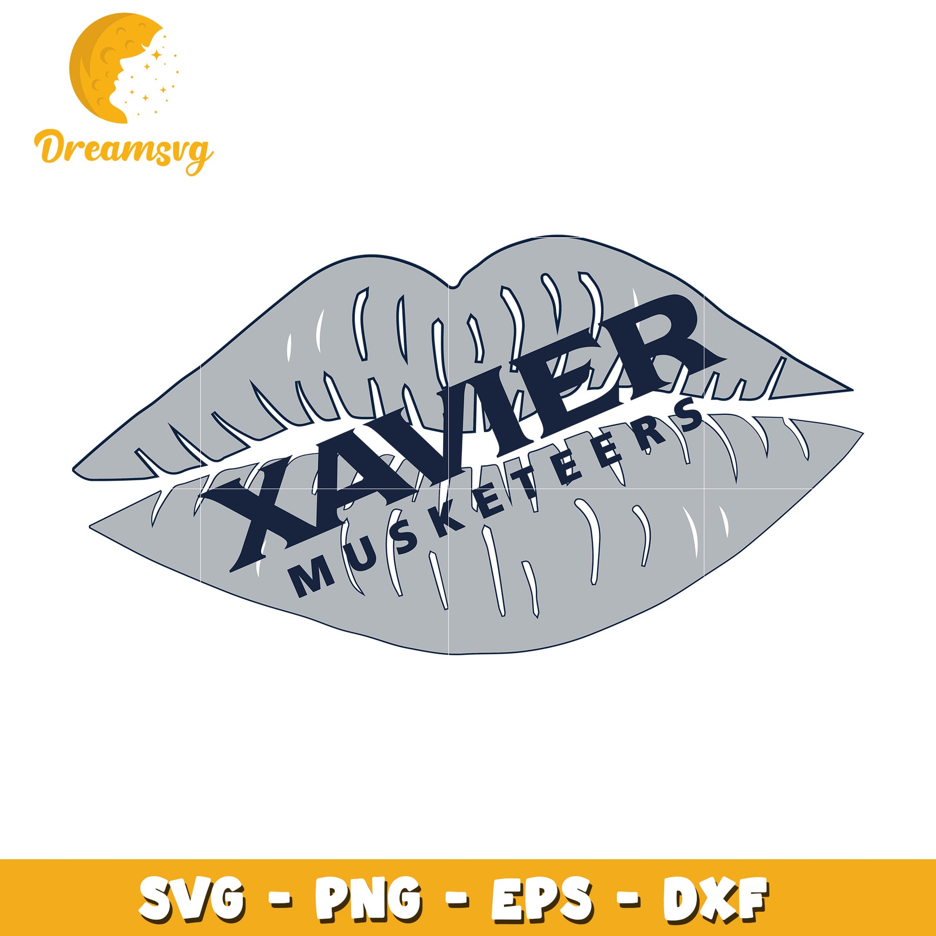 Xavier Musketeers Lips SVG Cut File