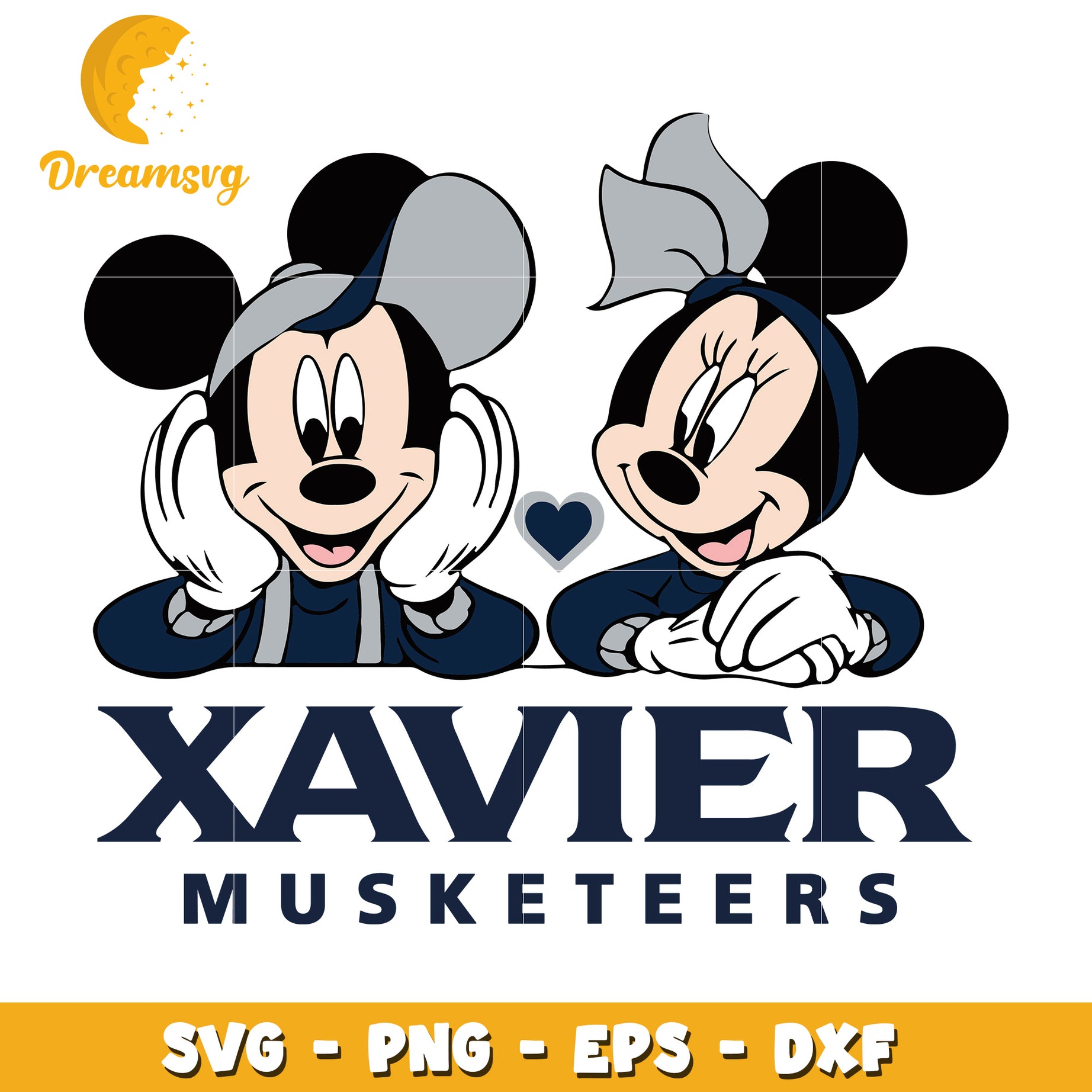 Xavier Musketeers Mickey Minnie SVG PNG EPS DXF