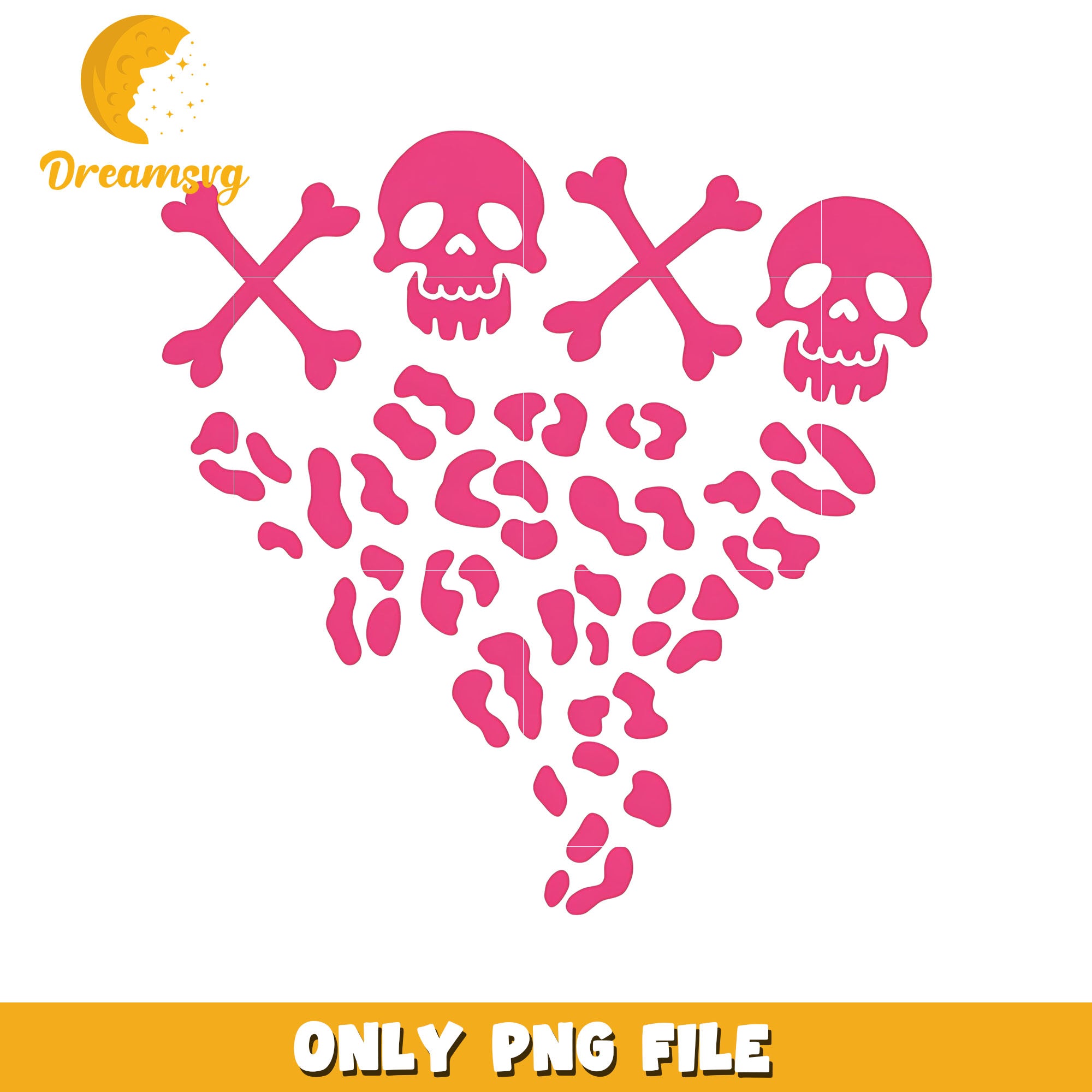 Xoxo skull valentine png, skull png, valentine day png