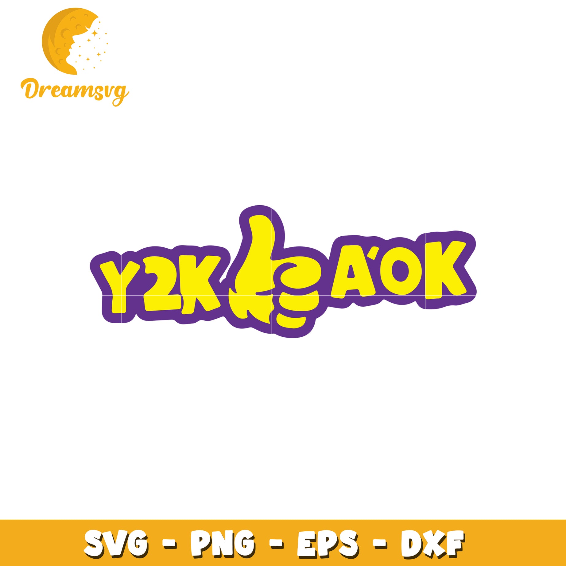 Y2K AOK Thumbs Up SVG Cut File