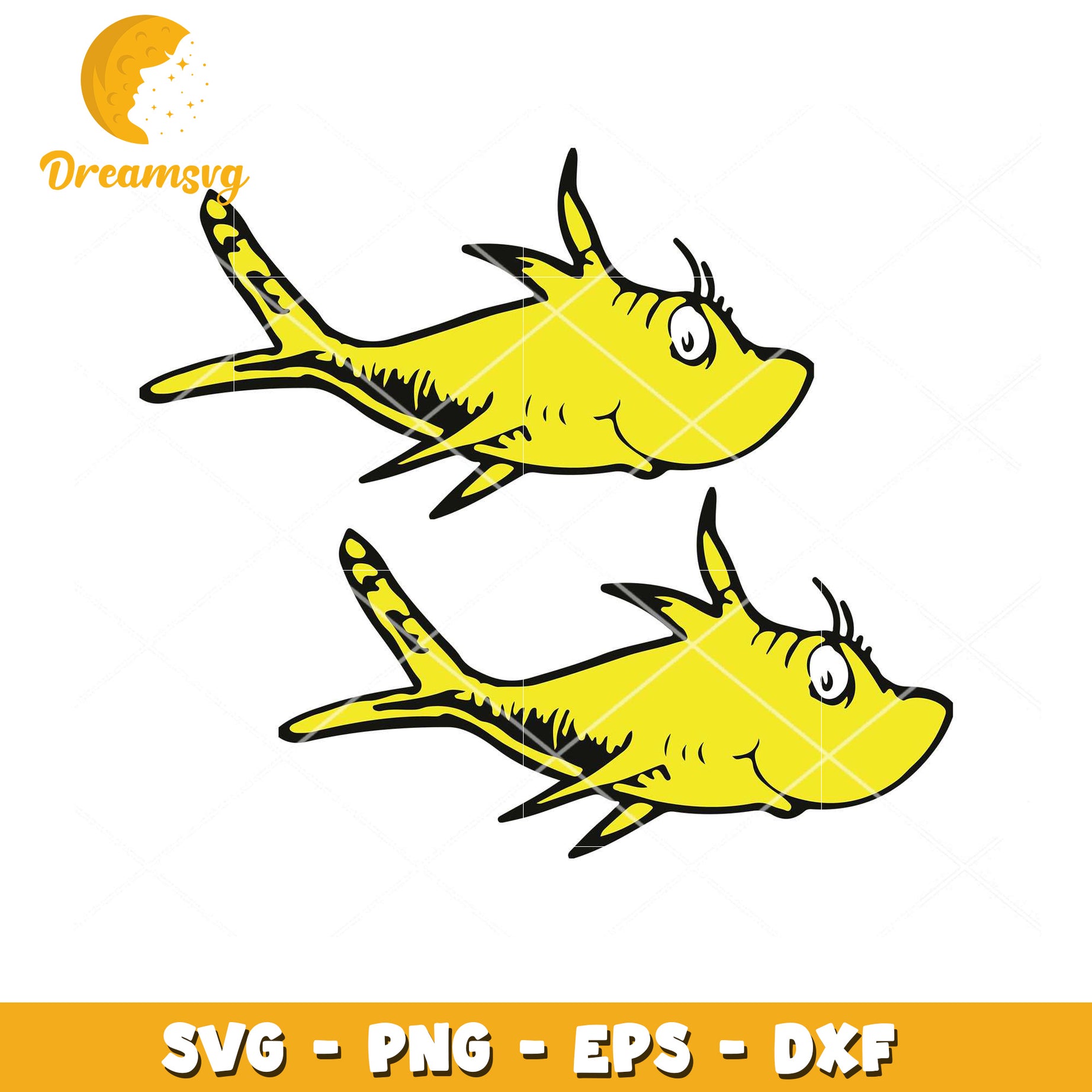 Yellow Fish SVG Cut File