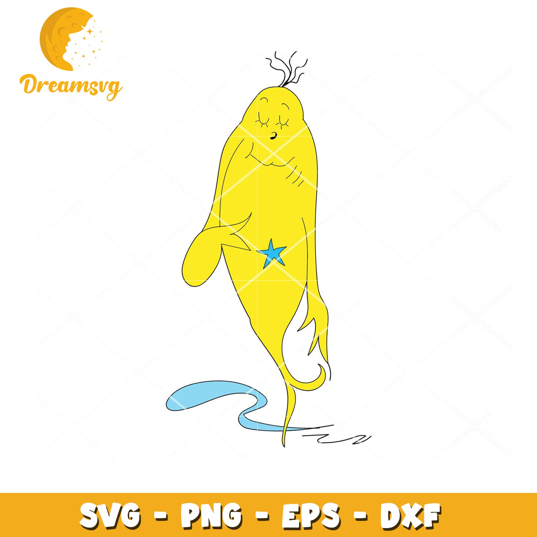 Yellow Ghost SVG Cut File