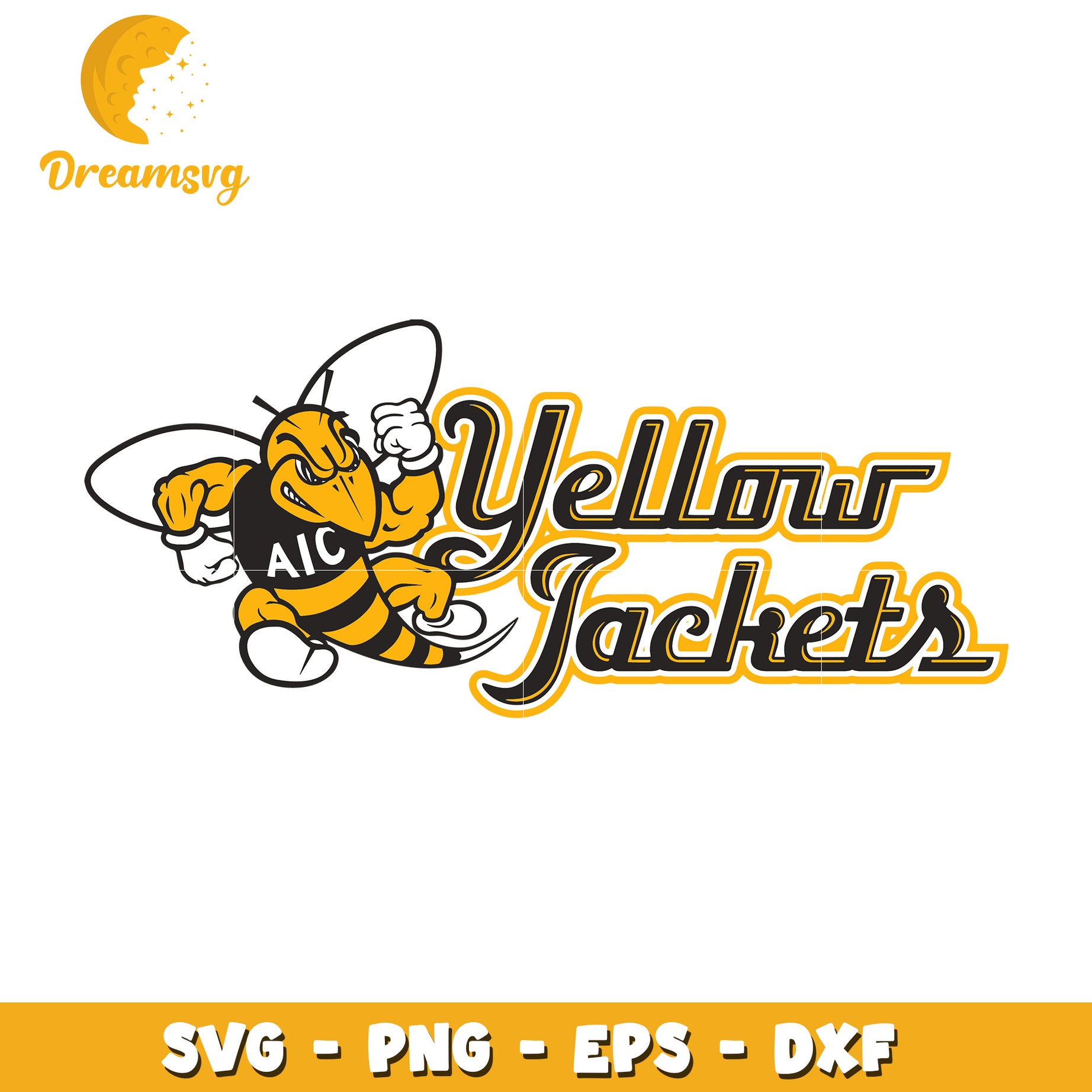 Yellow Jackets Mascot SVG PNG EPS DXF