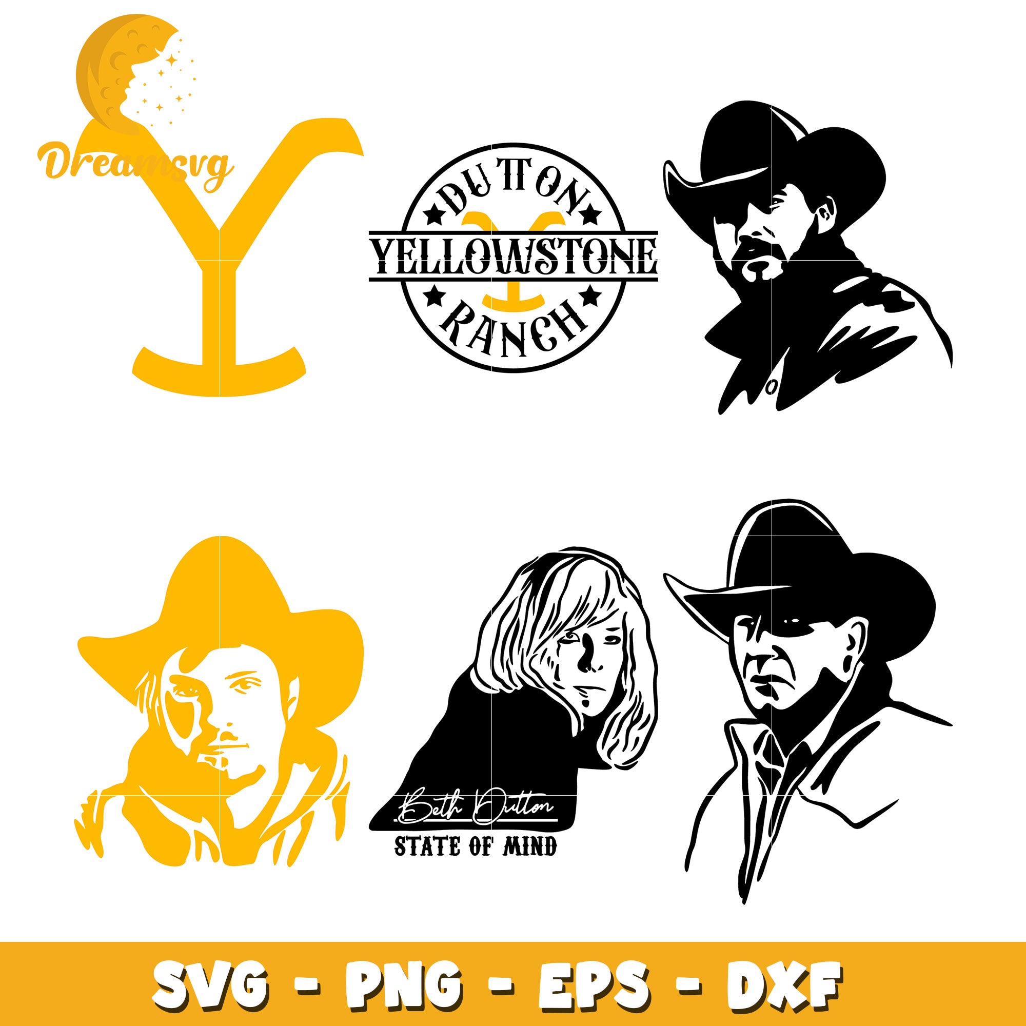 Beth Dutton state of mind bundle svg, yellowstone dutton ranch svg ...