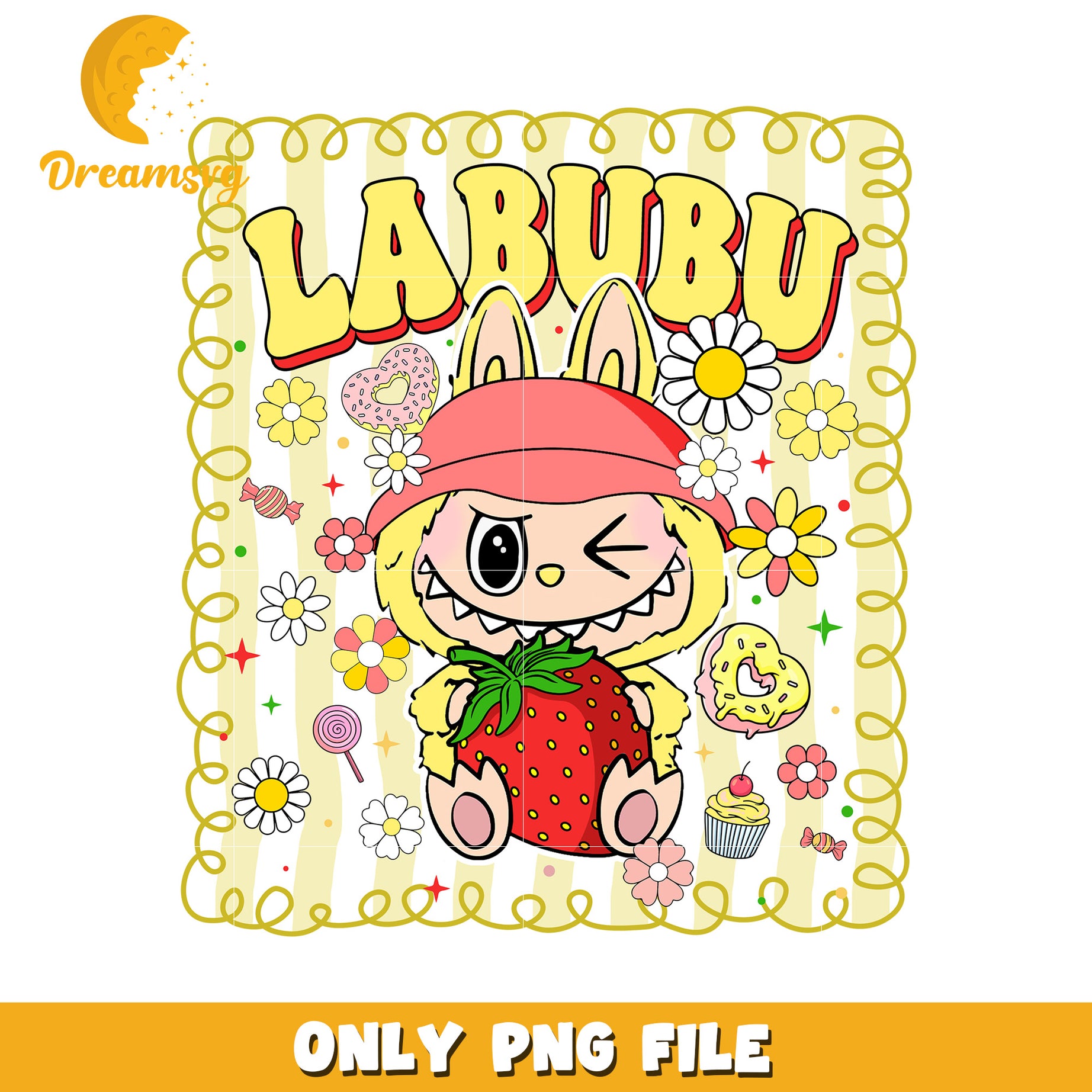 Yeloow labubu png, popmart usa png, labubu keychain​ png