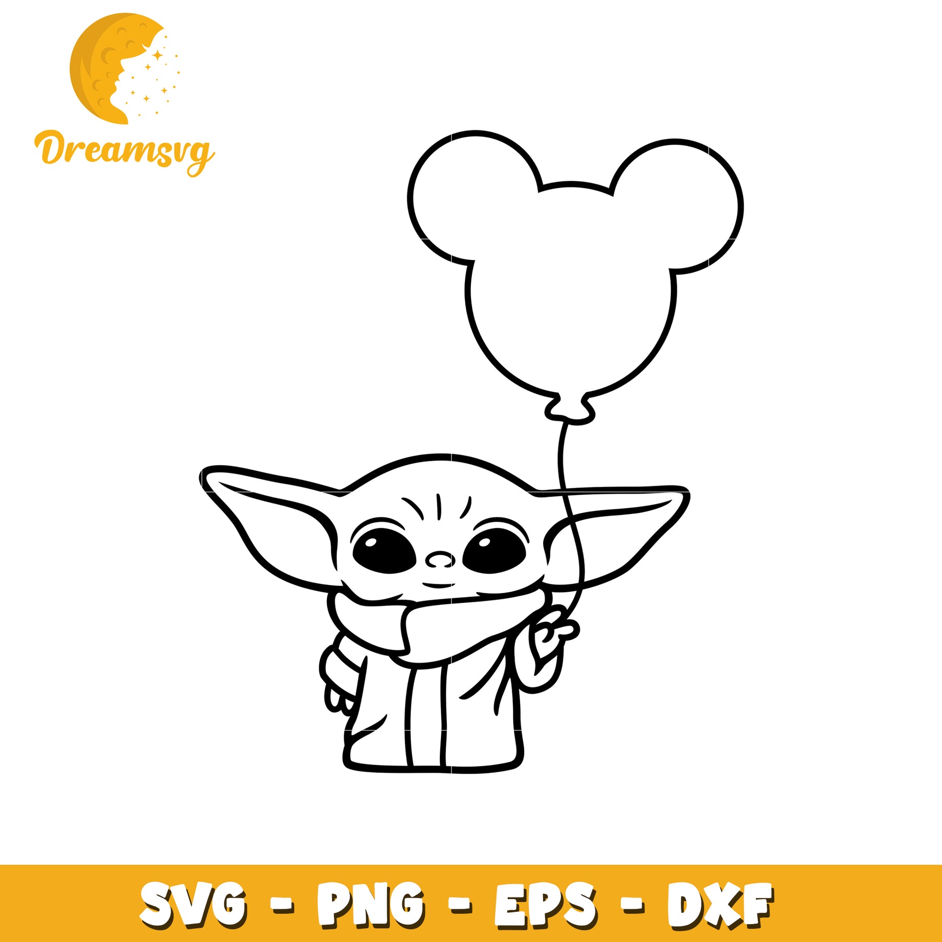 Yoda Balloon SVG Cut File