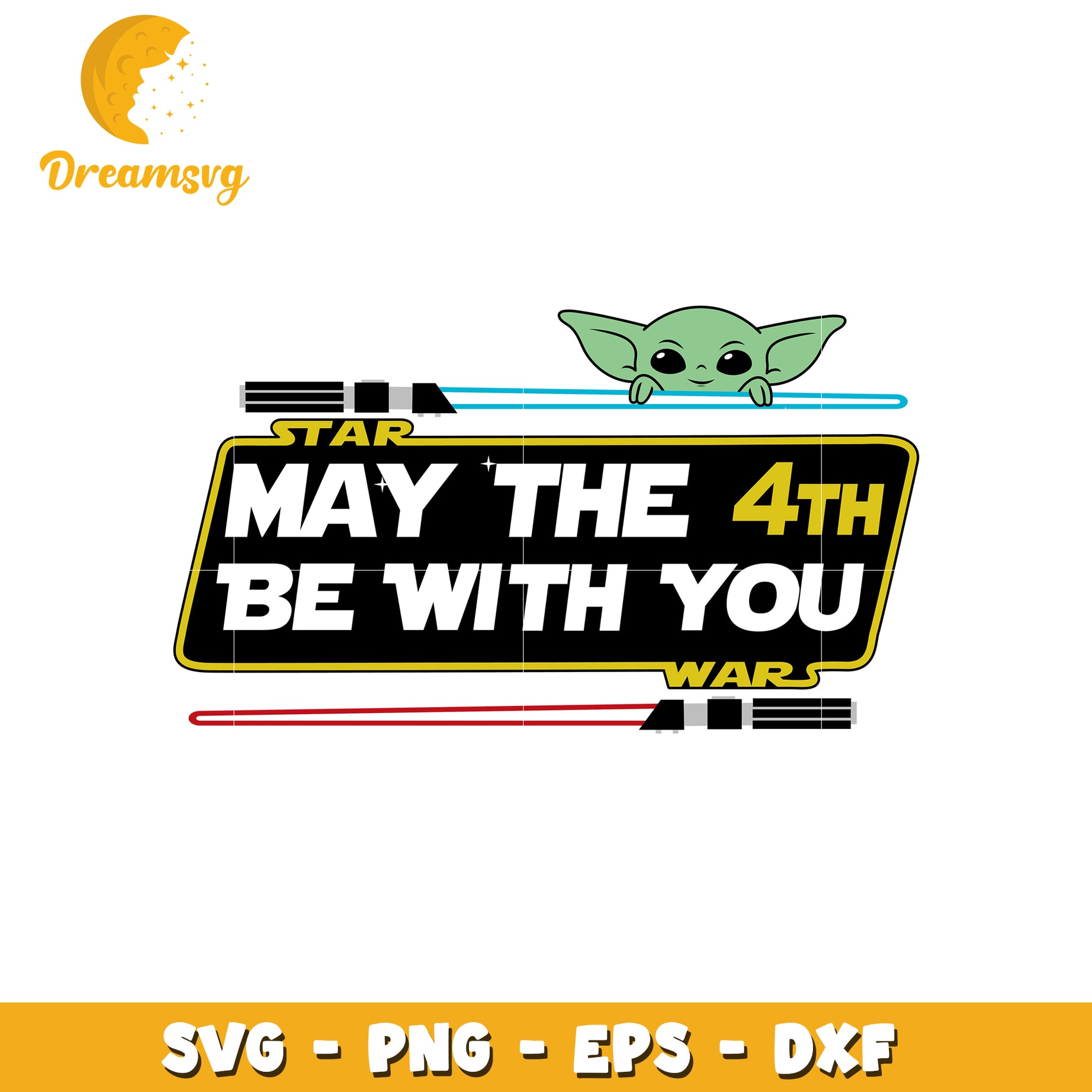 Yoda May the 4th SVG Cut File