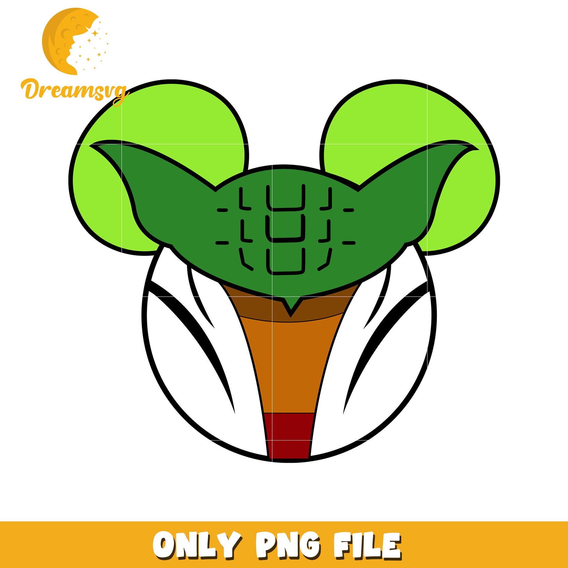 Yoda Mickey Mouse Ears PNG