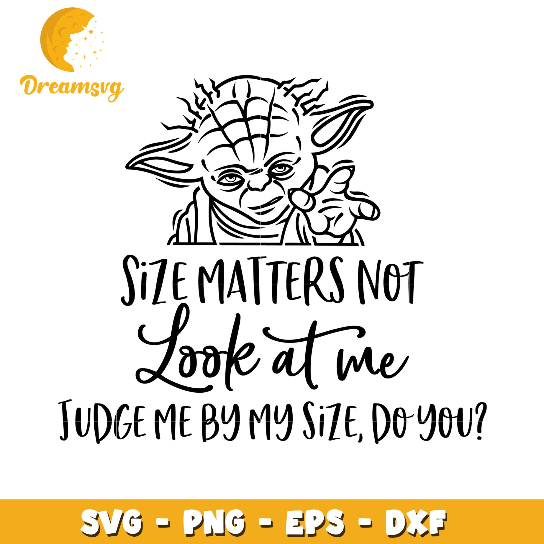 Yoda SVG PNG EPS DXF Cut File