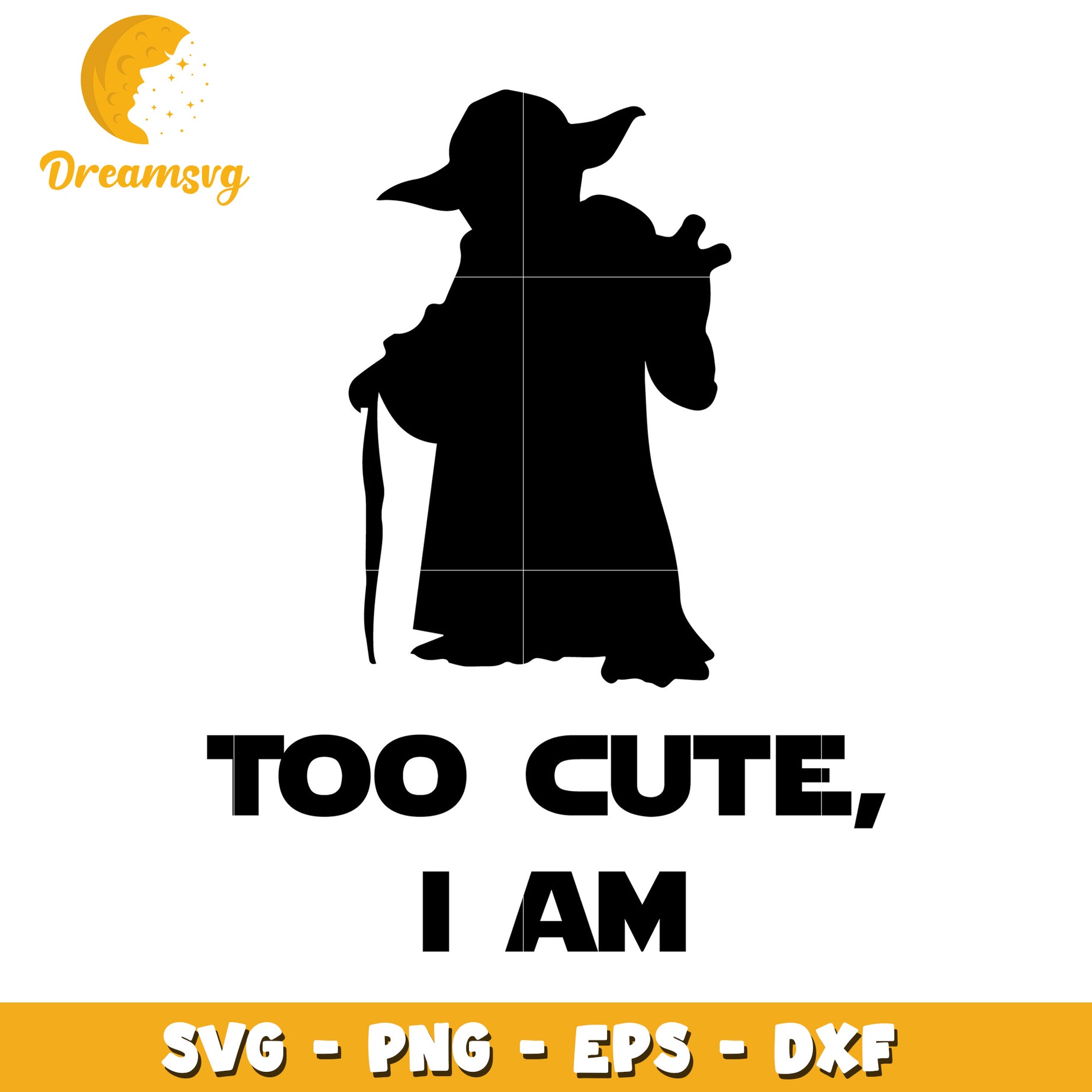 Yoda Too Cute SVG Cut File