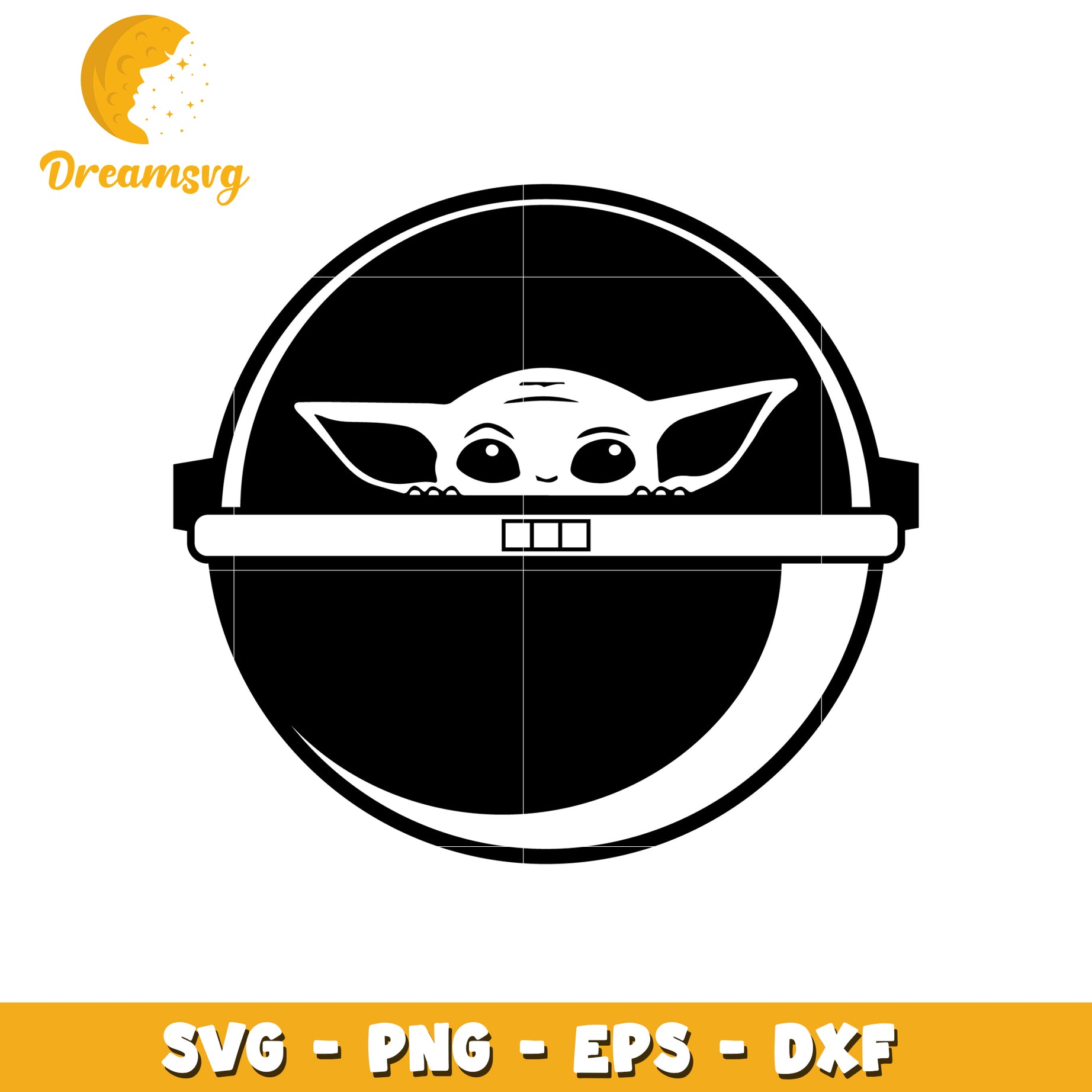 Yoda in Pod SVG Cut File