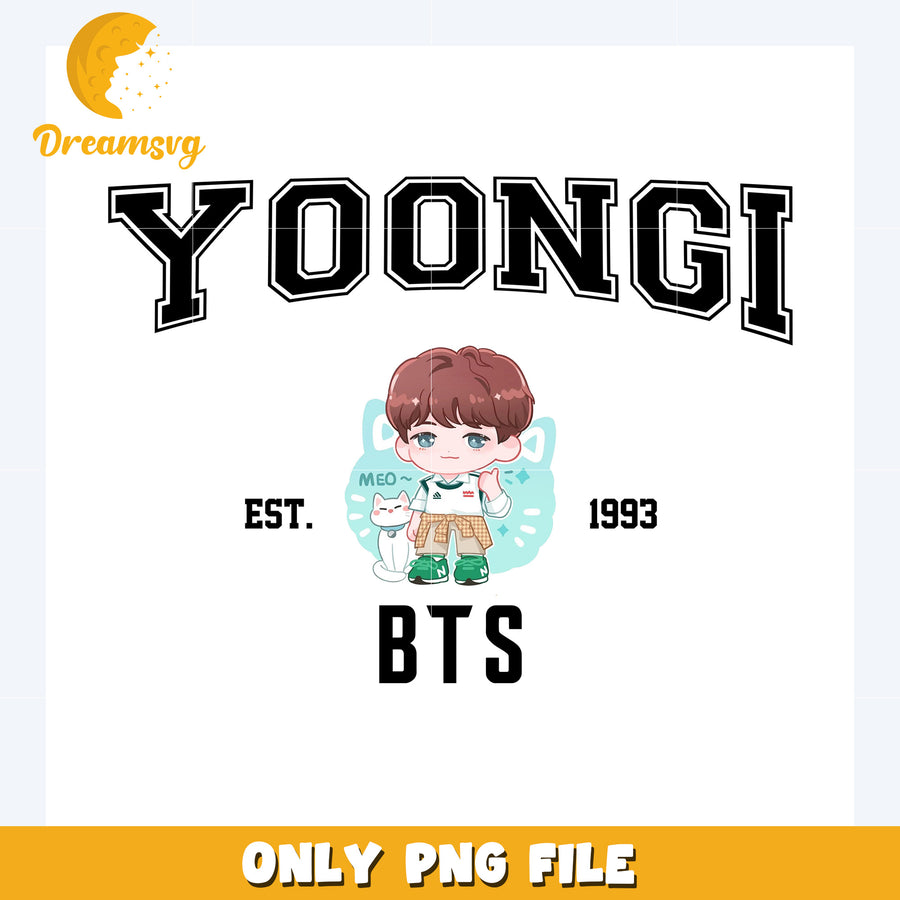 Yoongi bts black words png, bangtan boys png, bts members mascots​ png