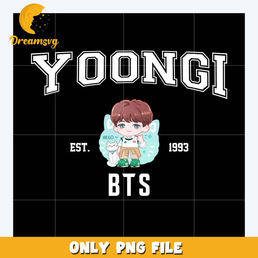 Yoongi bts white words png, bangtan boys png, bts members mascots​ png