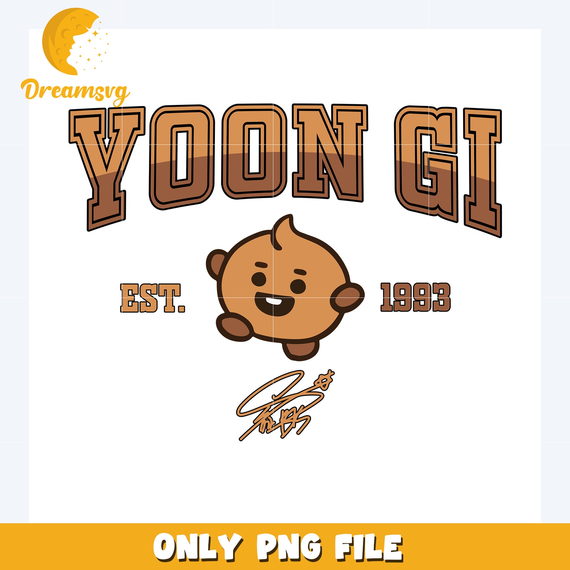 Yoon gi est 1993 png, bangtan boys png, bts members mascots​ png