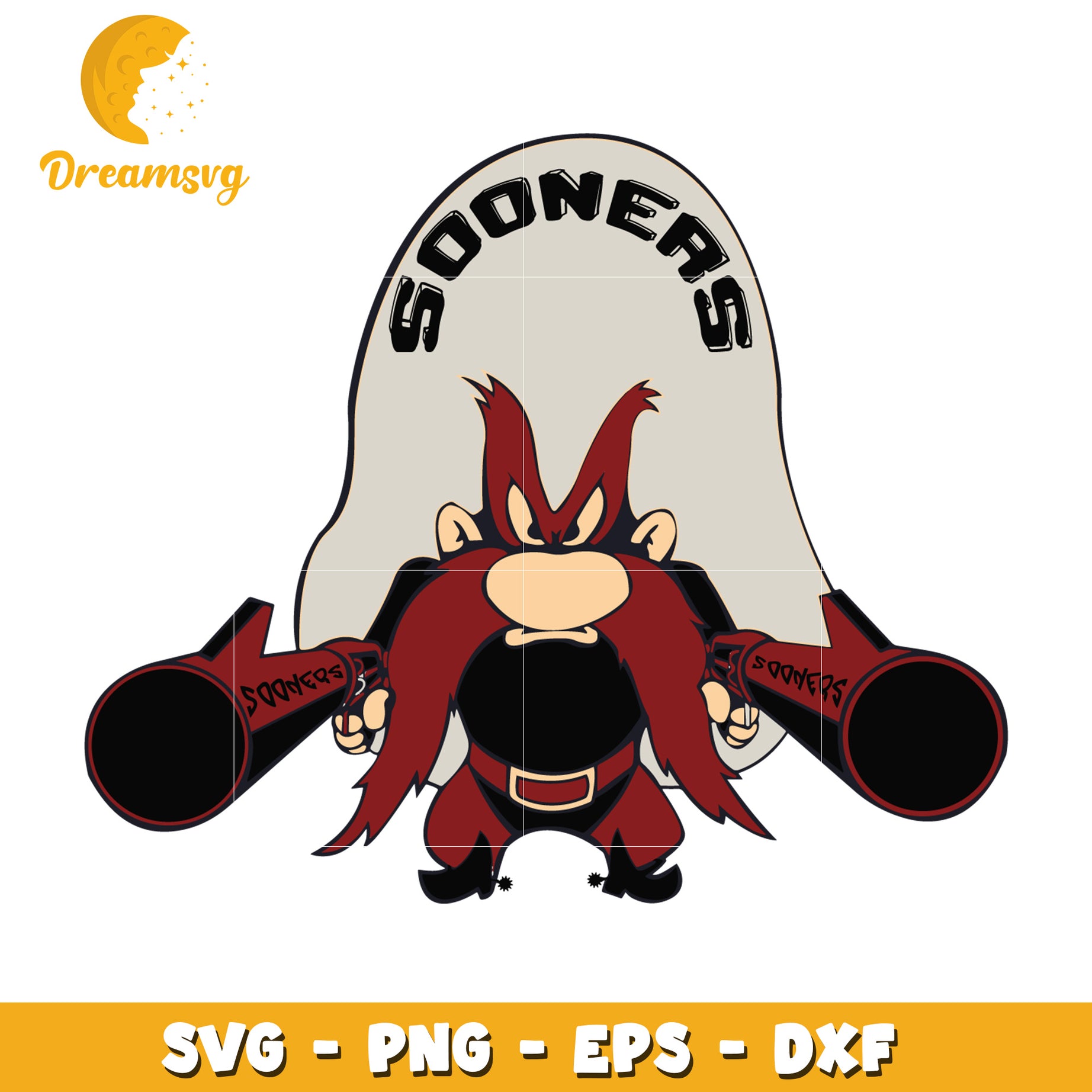 Yosemite Sam Sooners SVG PNG EPS DXF