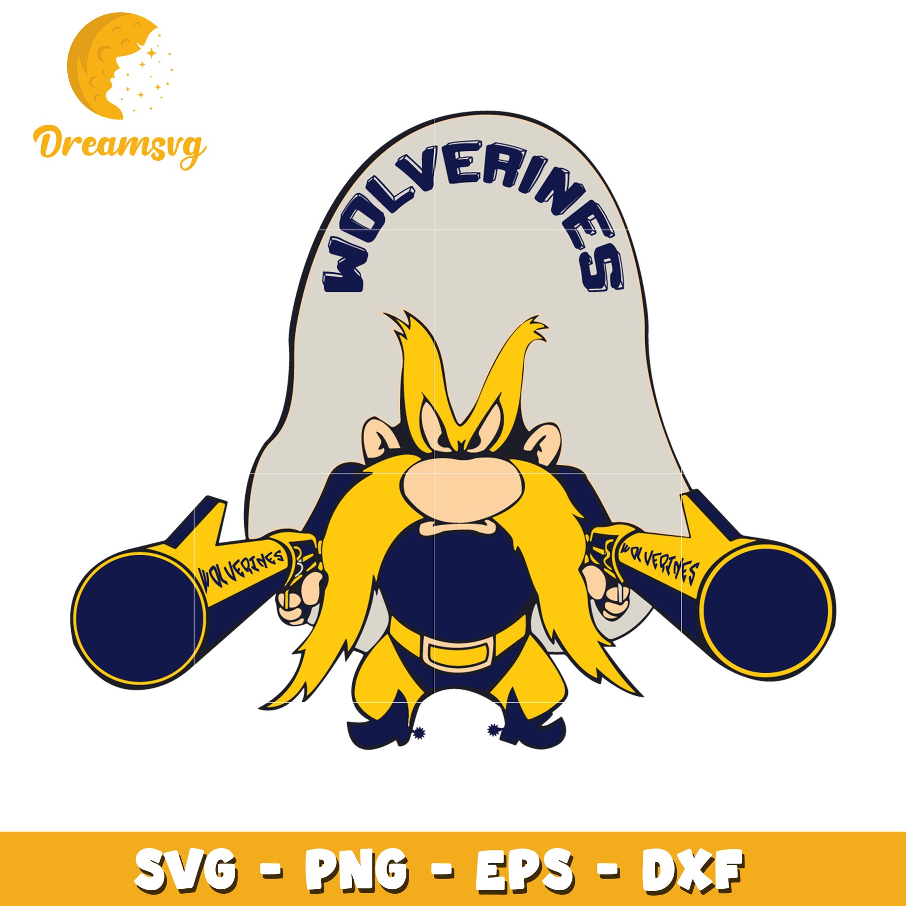 Yosemite Sam Wolverines SVG PNG EPS DXF