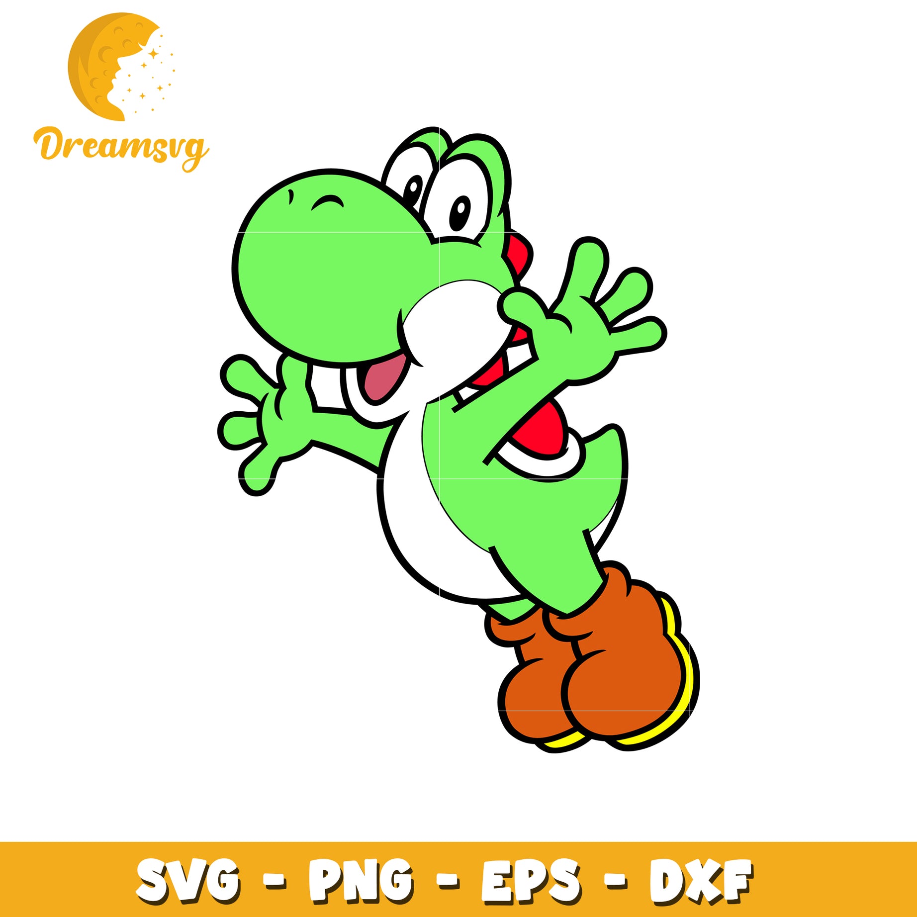 Yoshi Character SVG Clipart for Crafting and Design