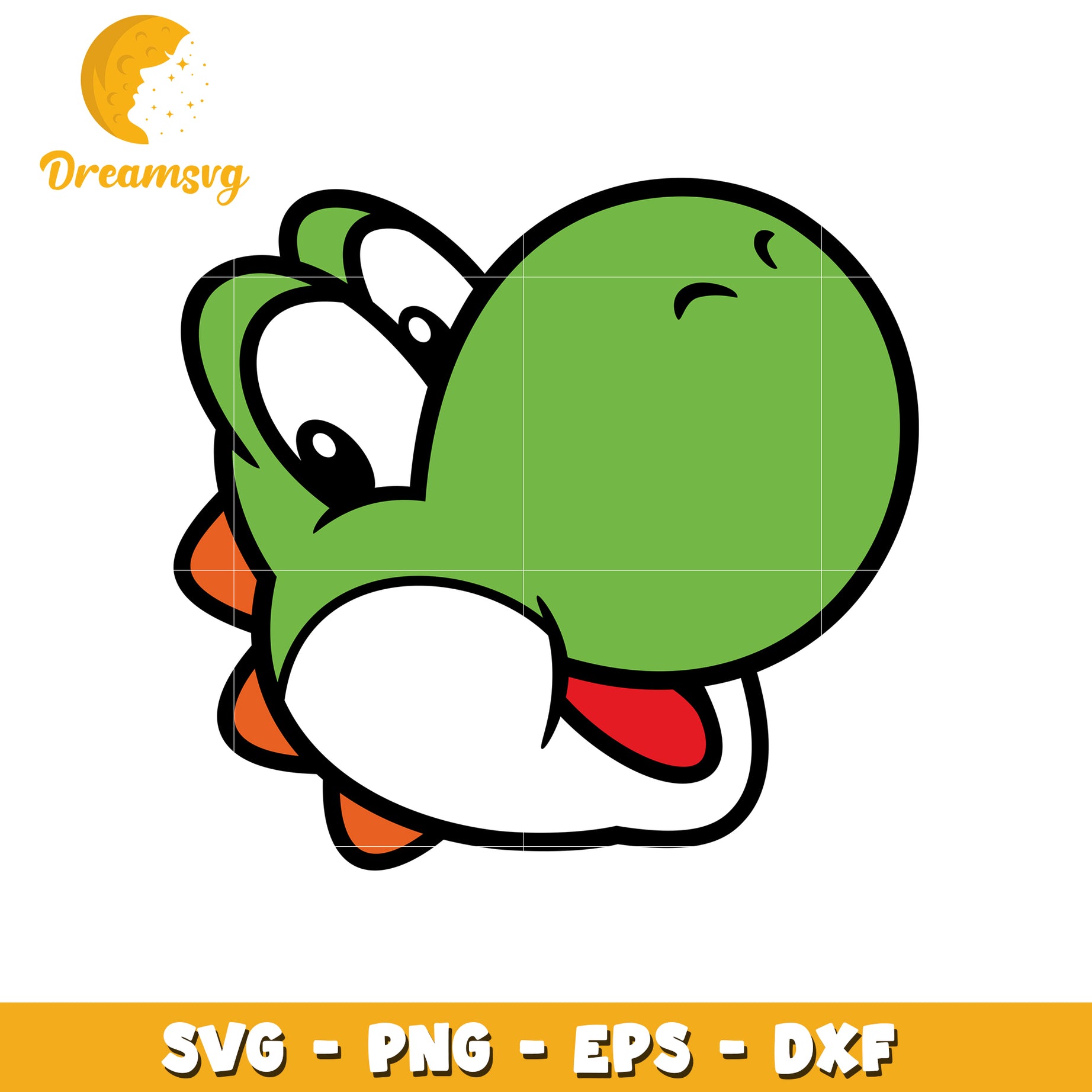 Yoshi Face SVG PNG EPS DXF Files