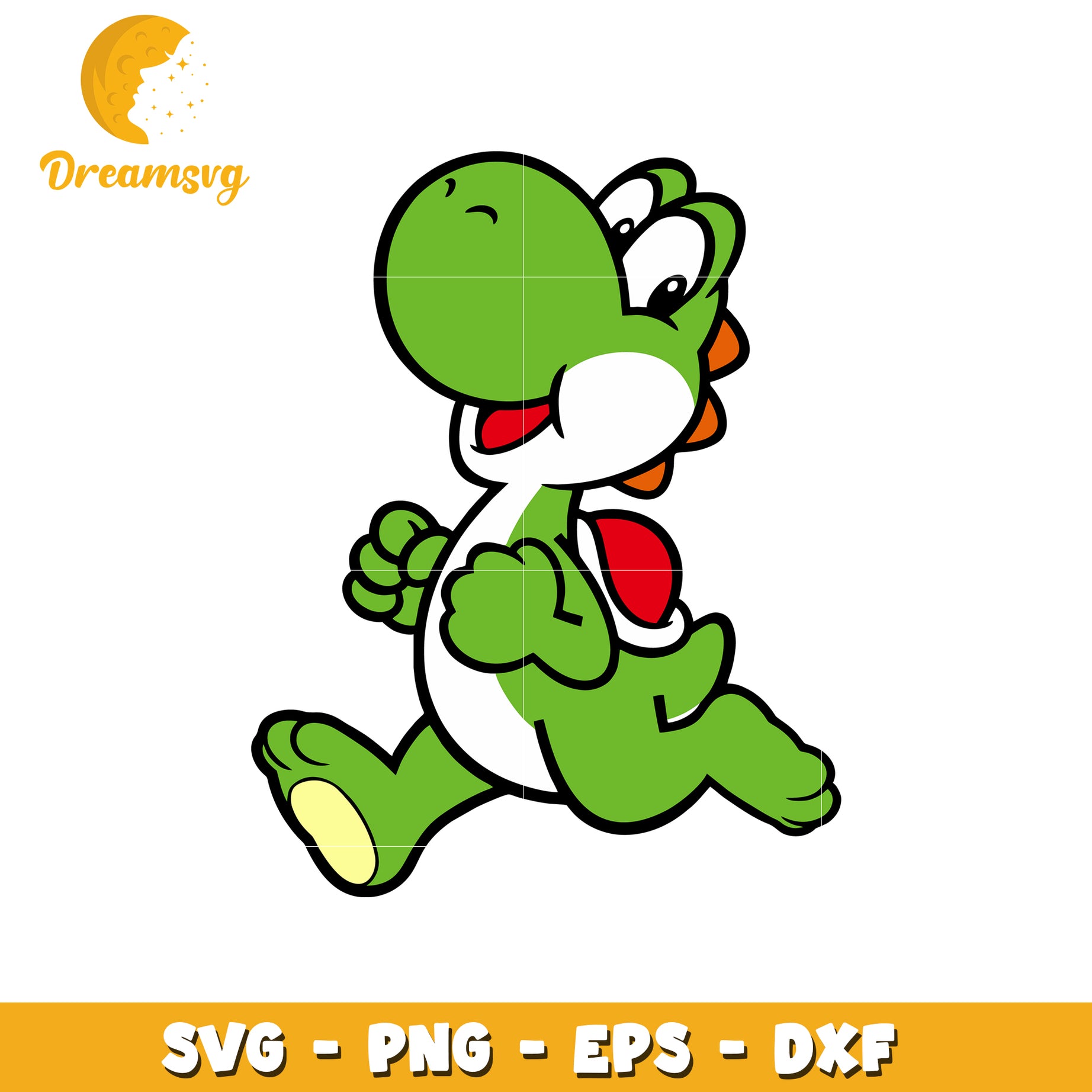 Yoshi Running SVG PNG EPS DXF Cut File