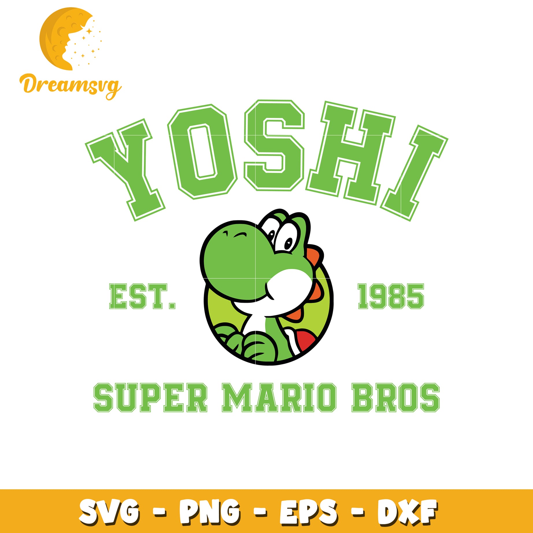 Yoshi SVG PNG EPS DXF Super Mario Bros